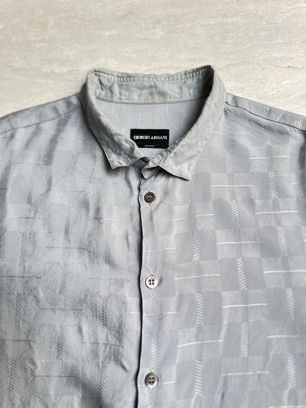 Giorgio Armani GIORGIO ARMANI Grey Shirt Size US L / EU 52-54 / 3 - 10 Thumbnail