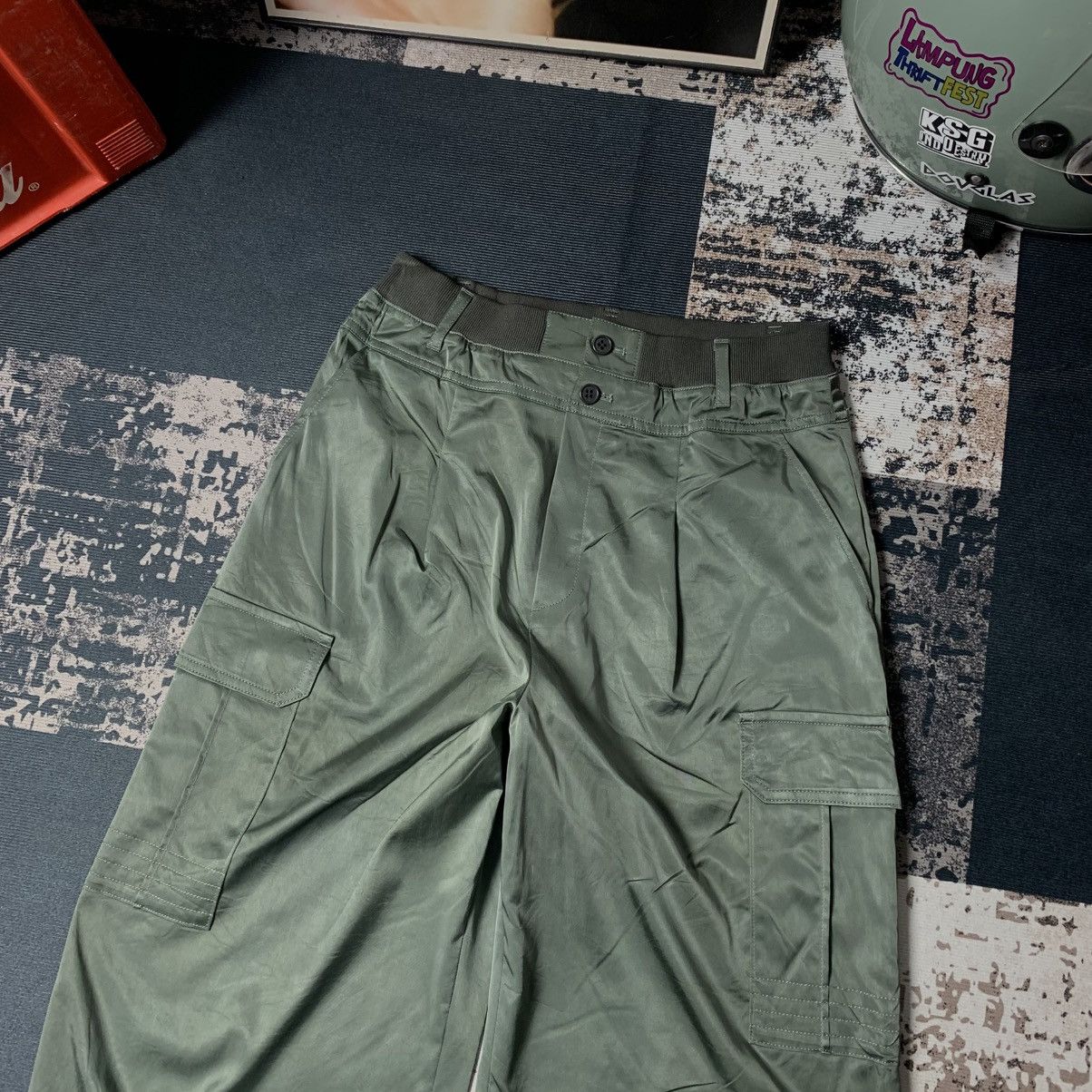 Japanese Brand ‼️RARE‼️ Kiyoko Takase Baggy Sweat Cargo Pants Size 26" / US 2 / IT 38 - 3 Thumbnail