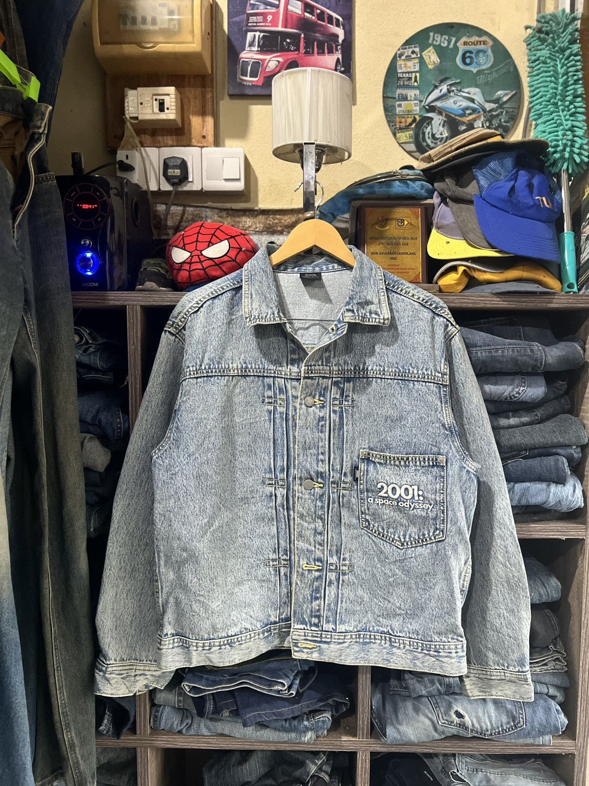 GU 🔥Rare Gu x 2001:A Space Oddyssey Denim Jacket Size US M / EU 48-50 / 2 - 3 Thumbnail
