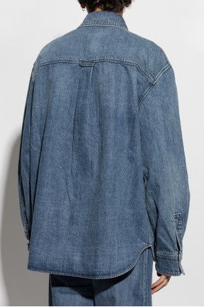 Jil Sander o1s22i1n1024 Japanese Denim Overshirt in Blue Size US L / EU 52-54 / 3 - 4 Thumbnail