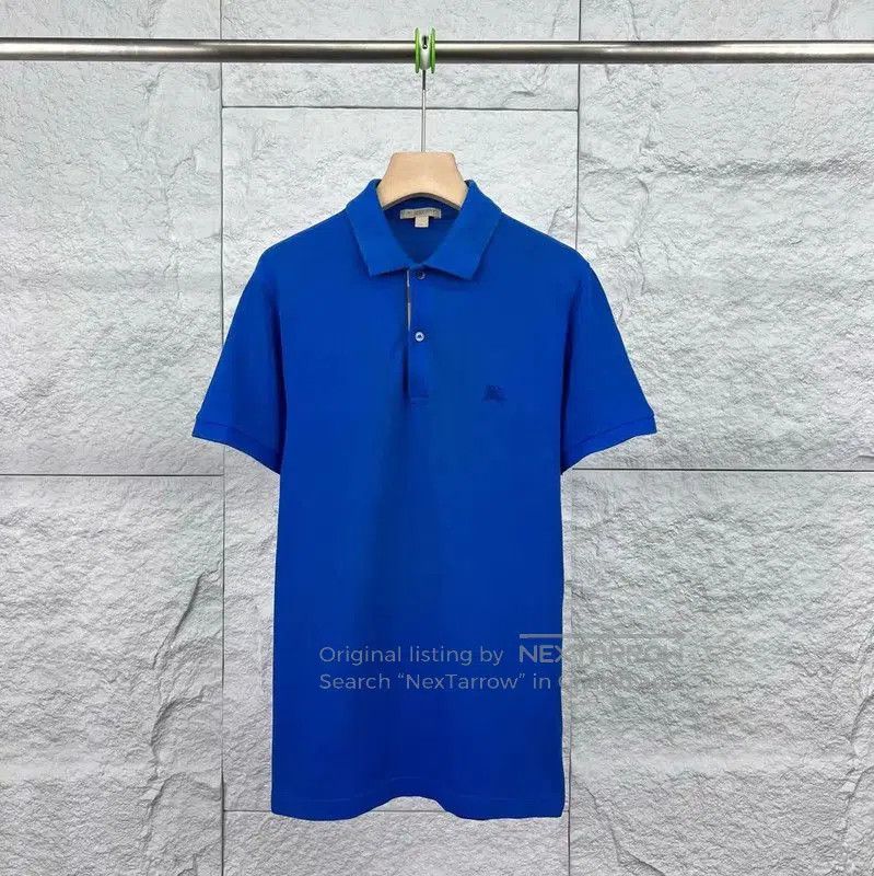 Burberry Burberry Men's Blue Cotton Polo Shirt. Size US M / EU 48-50 / 2 - 1 Thumbnail