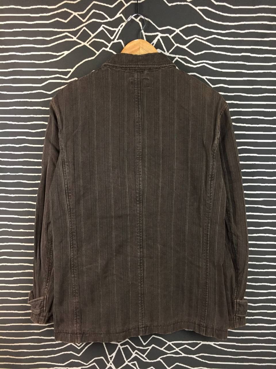 Japanese Brand Vtg Louis Chavlon Brown Hickory Stripe Chore Jacket Size US M / EU 48-50 / 2 - 6 Thumbnail