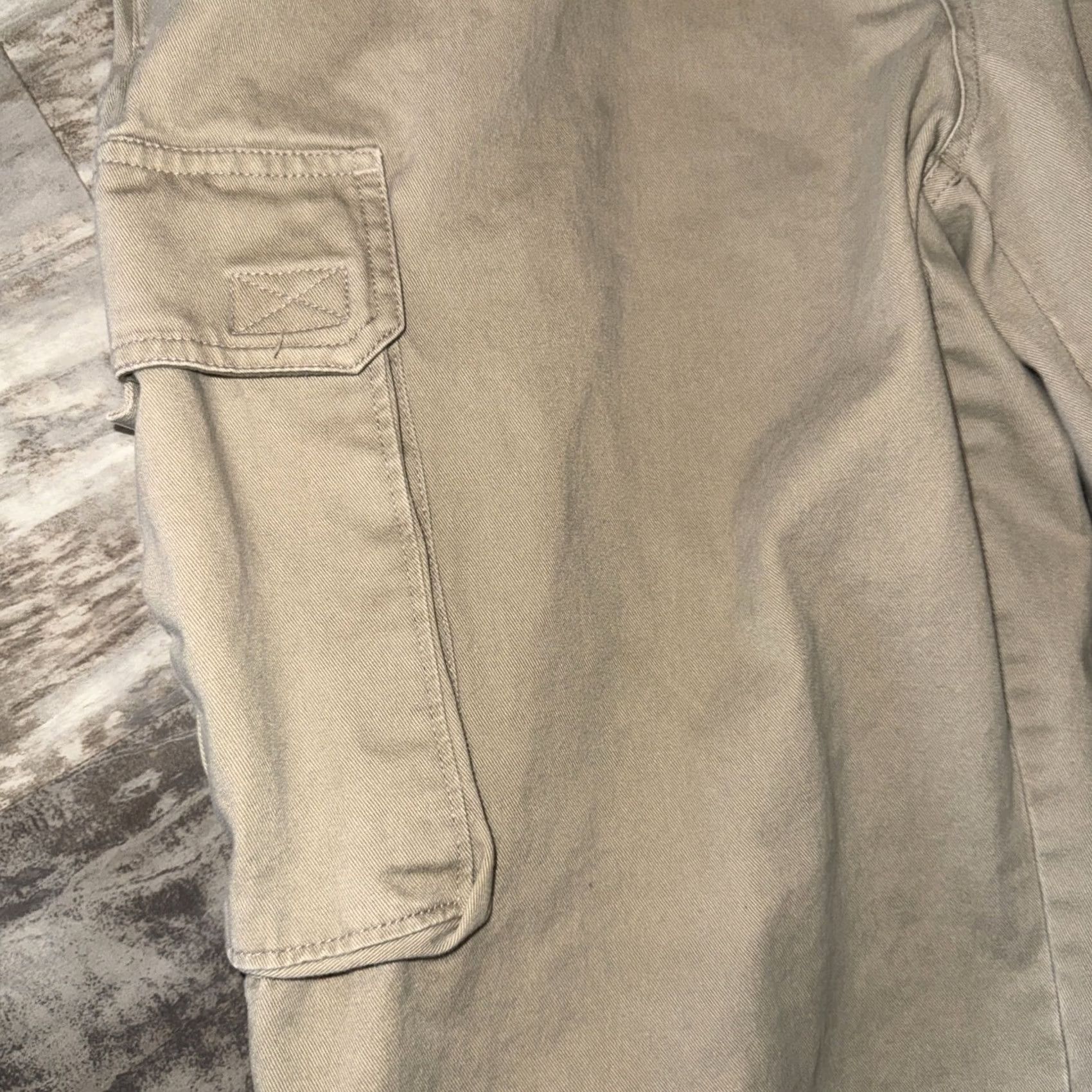 Vintage Plugg Cargo Pants Men 36X34 Khaki Beige Cotton Cargo Pocket Straight Leg Mens Casual Workwear Size US 36 / EU 52 - 4 Thumbnail