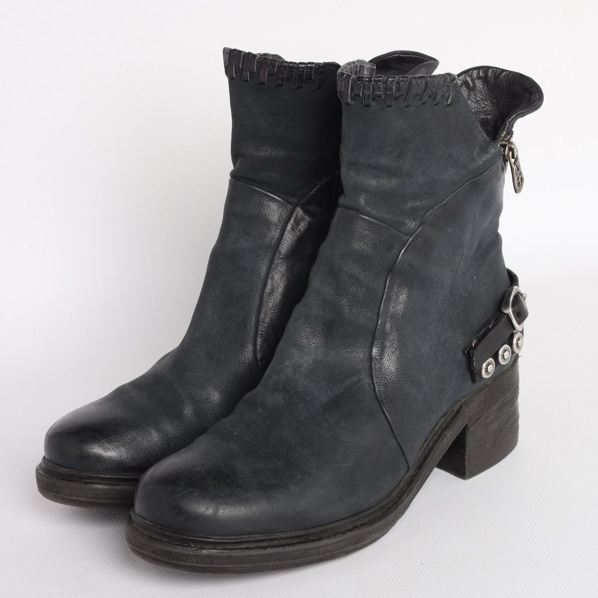 A.S.98 A.S.98 Airstep As98 Avantgarde Leather Zip Boots Shoes Grey Size US 7 / IT 37 - 4 Thumbnail