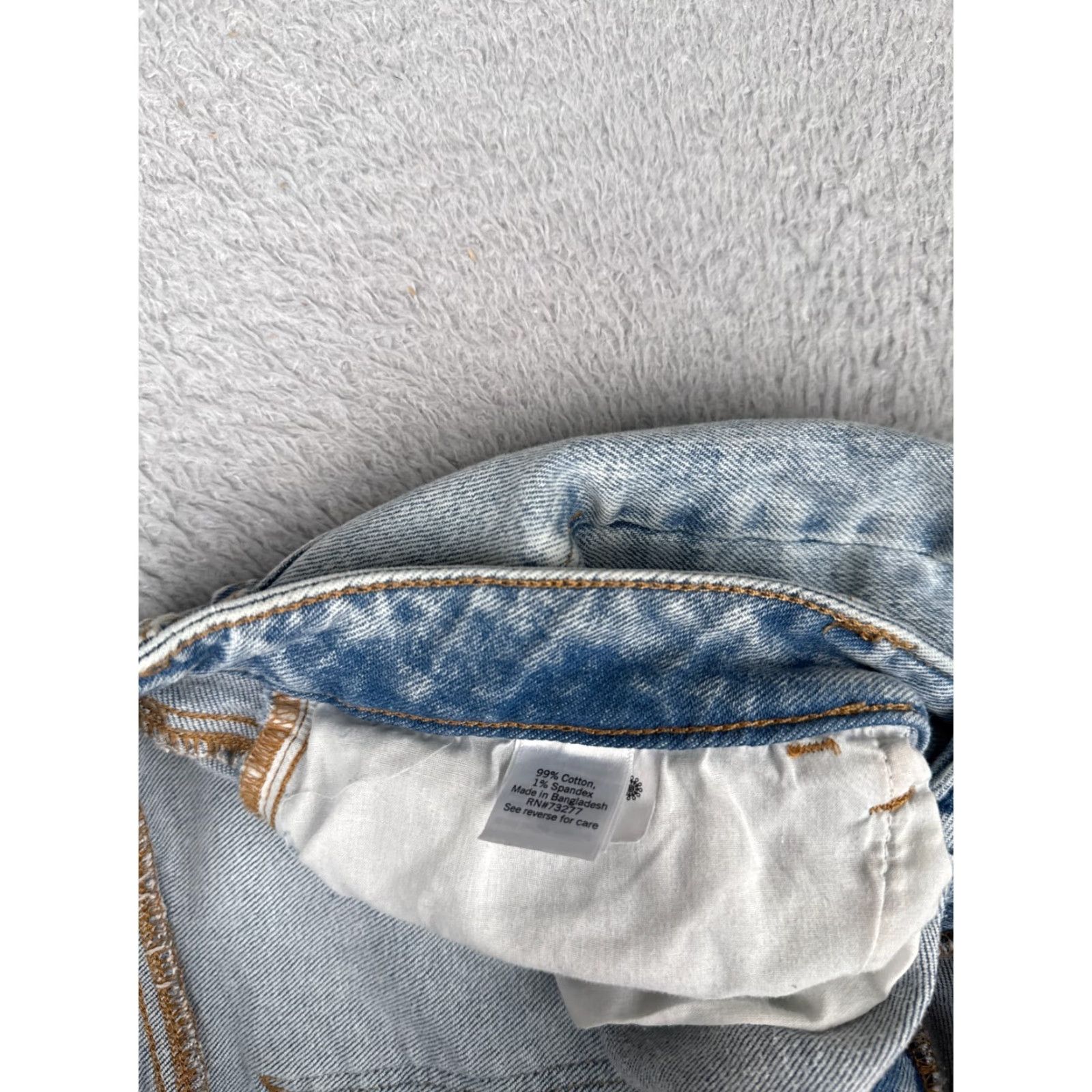Vintage SO Jeans Juniors 11 Blue Denim Wide-Leg High Rise Cotton Blend Distressed 32x34 Jeans Womens Size 32" / US 10 / IT 46 - 7 Thumbnail
