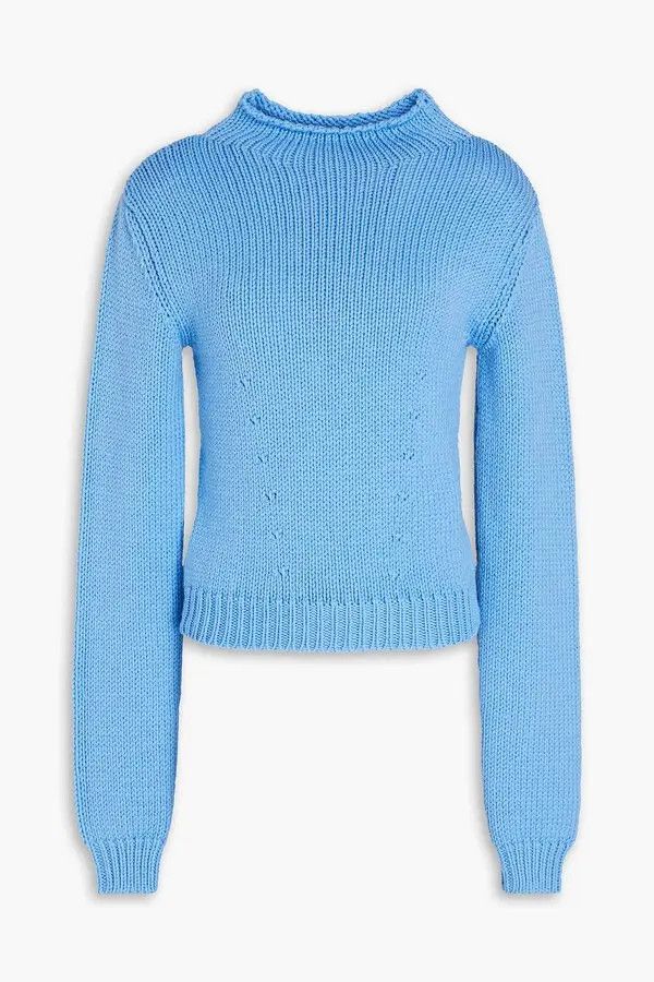 o1y1125 Mockneck Sweater in Light Blue