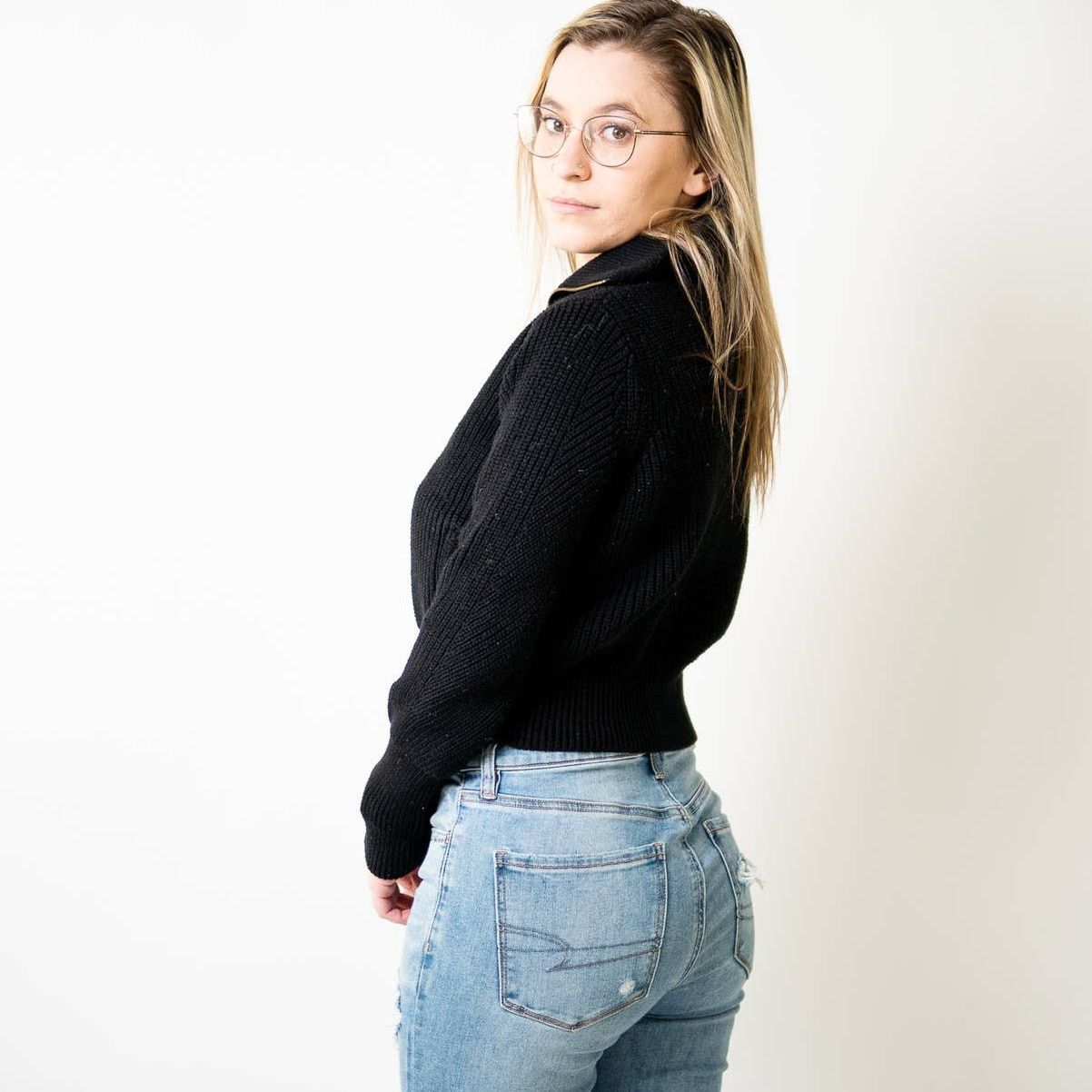 Lululemon Athleta Ribbed Knit Cropped Fitted Sweater Size XXS / US 00 / IT 34 - 7 Thumbnail