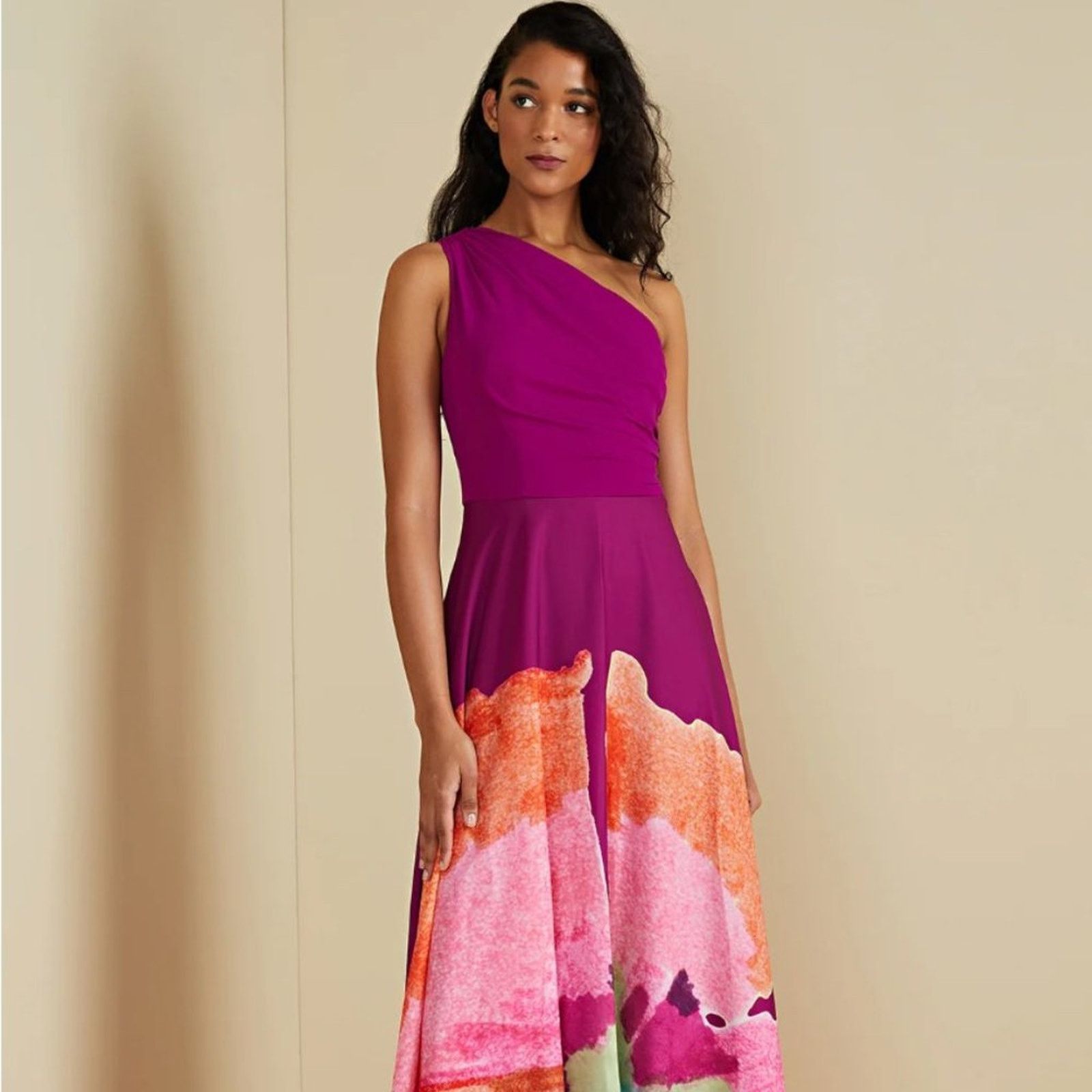 Amur AMUR ATLAS ONE SHOULDER GOWN Dress size 16 Size XXL / US 16-18 / IT 52-54 - 1 Thumbnail