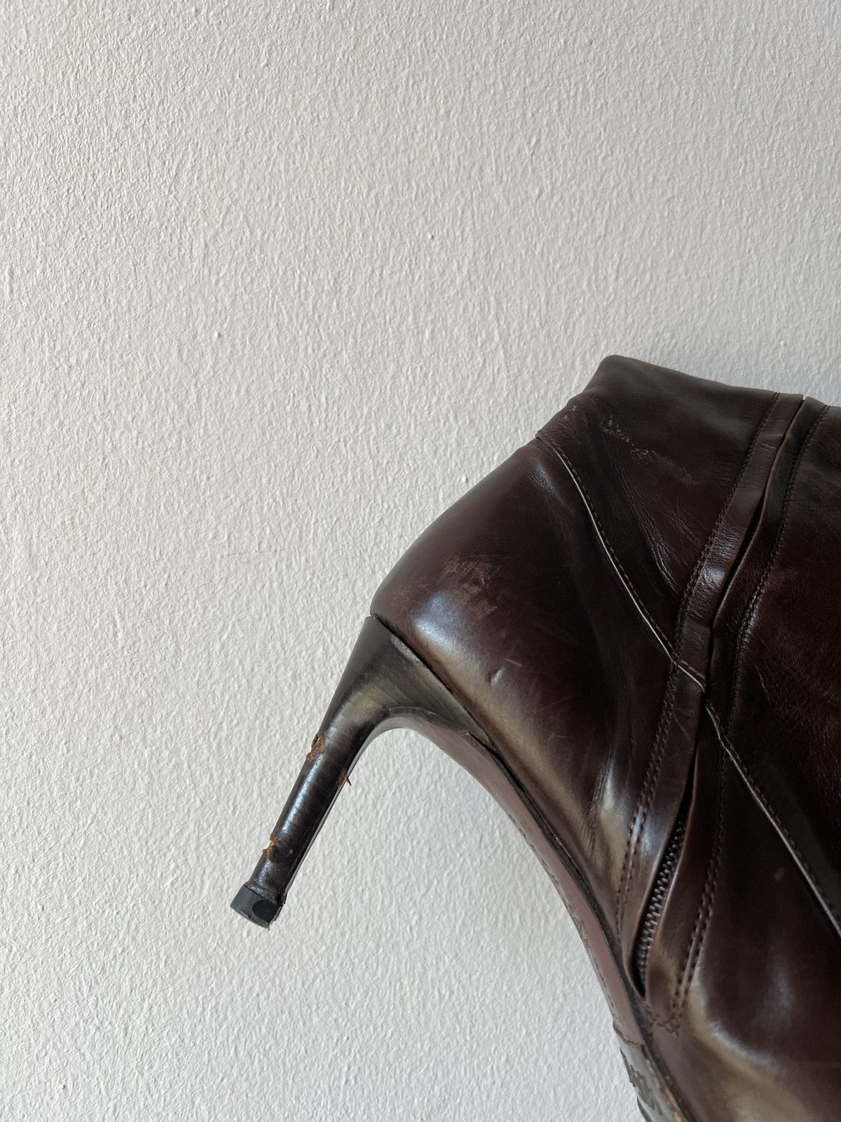 Ralph Lauren Purple Label Vintage Ralph Lauren Purple Label Leather High Heels Boots Size US 10.5 / IT 40.5 - 14 Thumbnail