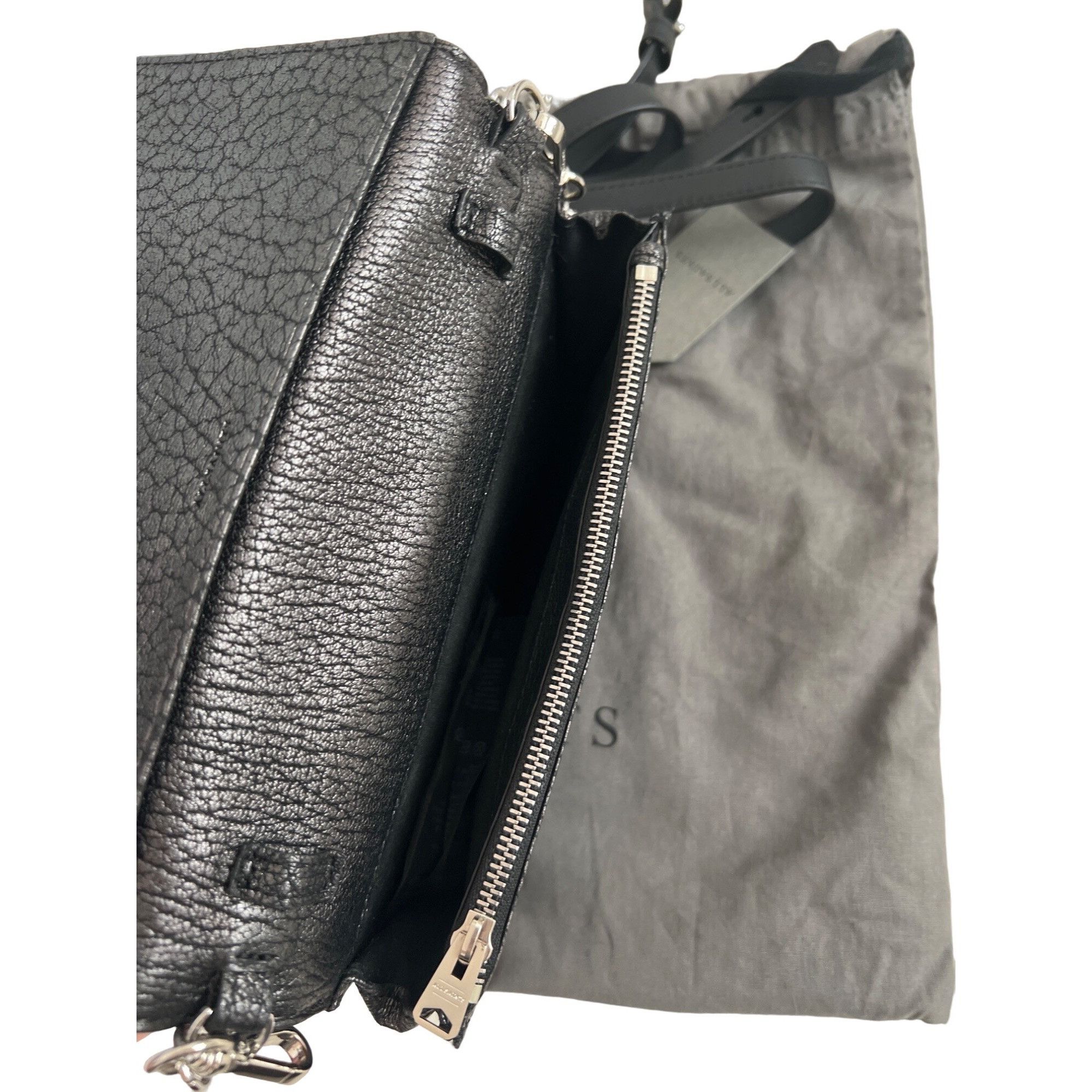 Allsaints Allsaints Metallic Pebbled Leather Crossbody Bag With Dust B Size ONE SIZE - 3 Thumbnail