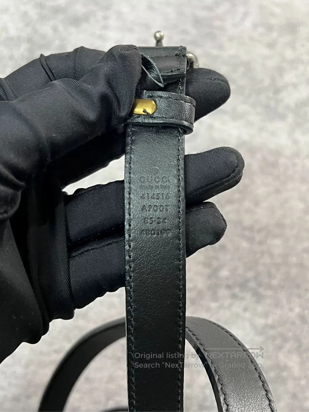 Gucci Gucci Narrow Leather Belt. Size ONE SIZE - 4 Thumbnail