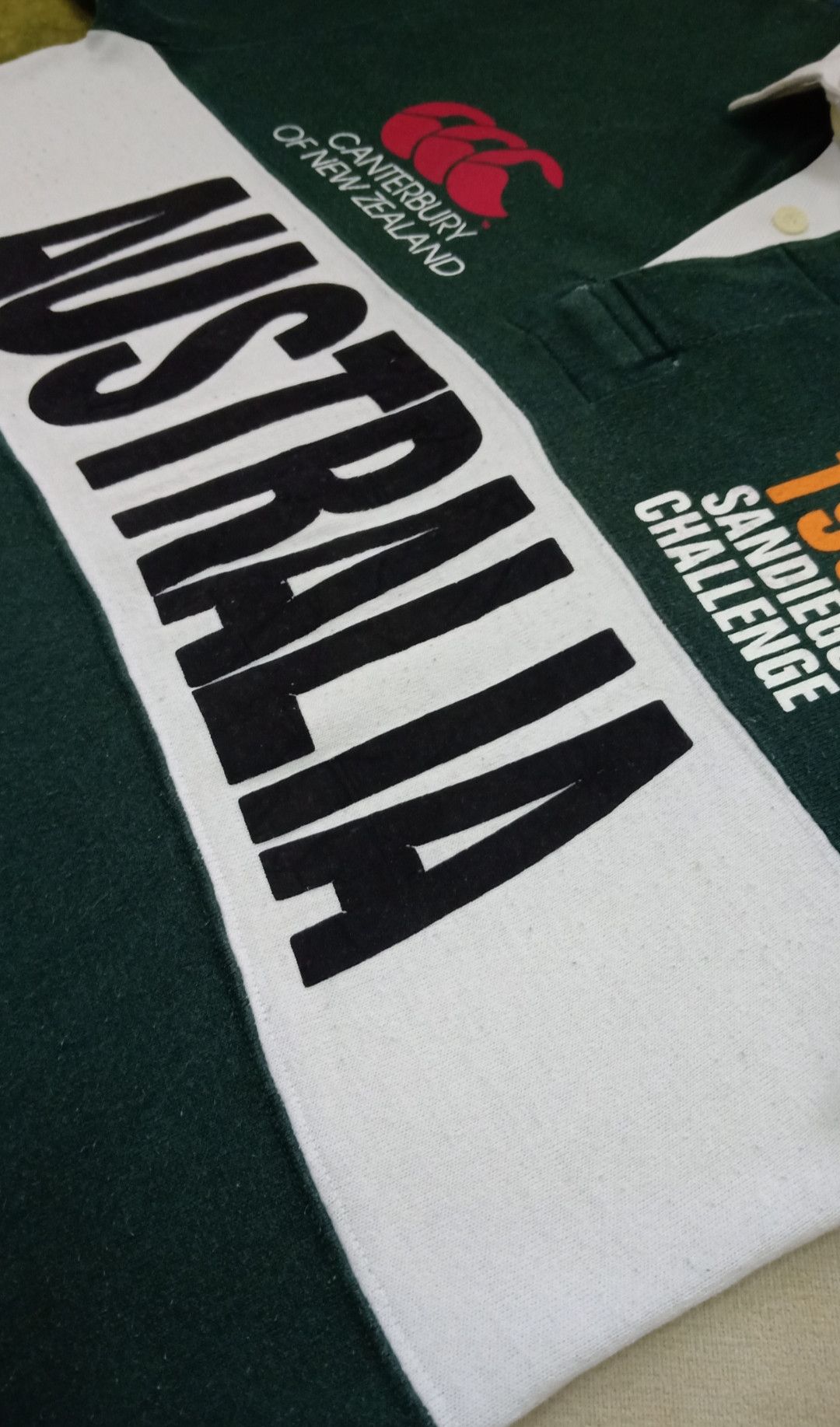 Canterbury of New Zealand × Vintage Vintage 90s SanDiego Challenge Australia Rugby T-shirt Size US L / EU 52-54 / 3 - 17 Thumbnail