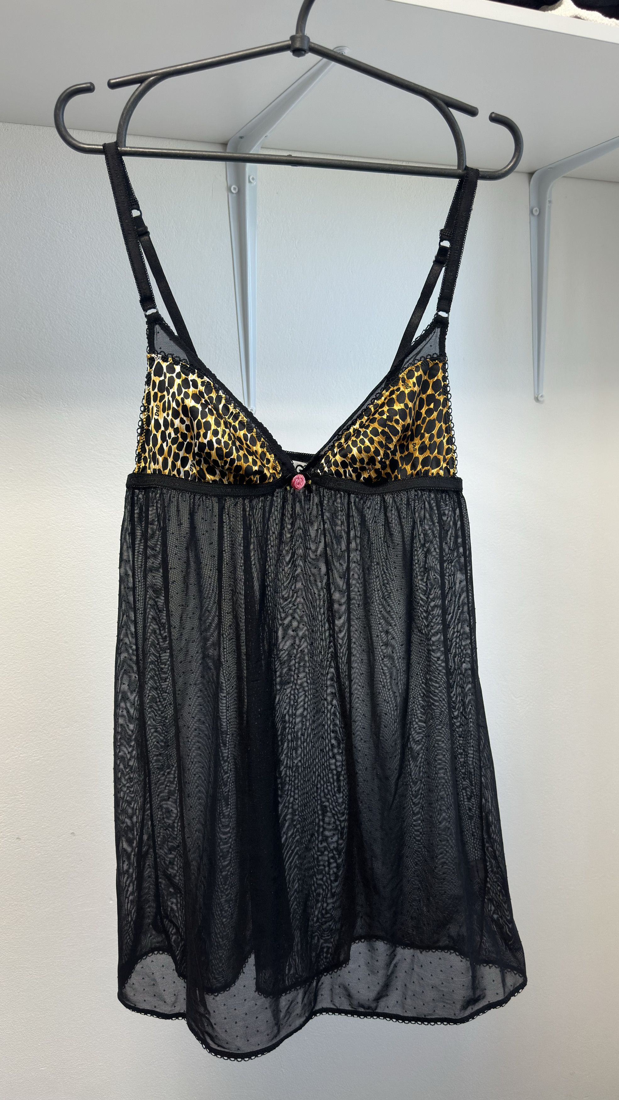 Dolce & Gabbana Dolce & Gabbana Black Leopard Lace Pattern Lingerie Tank Top Size M / US 6-8 / IT 42-44 - 1 Thumbnail