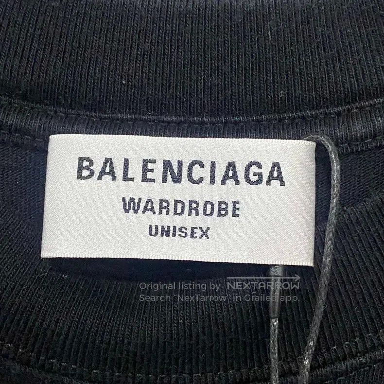 Balenciaga Balenciaga Black front and back letter logo short-sleeve Size US S / EU 44-46 / 1 - 5 Thumbnail