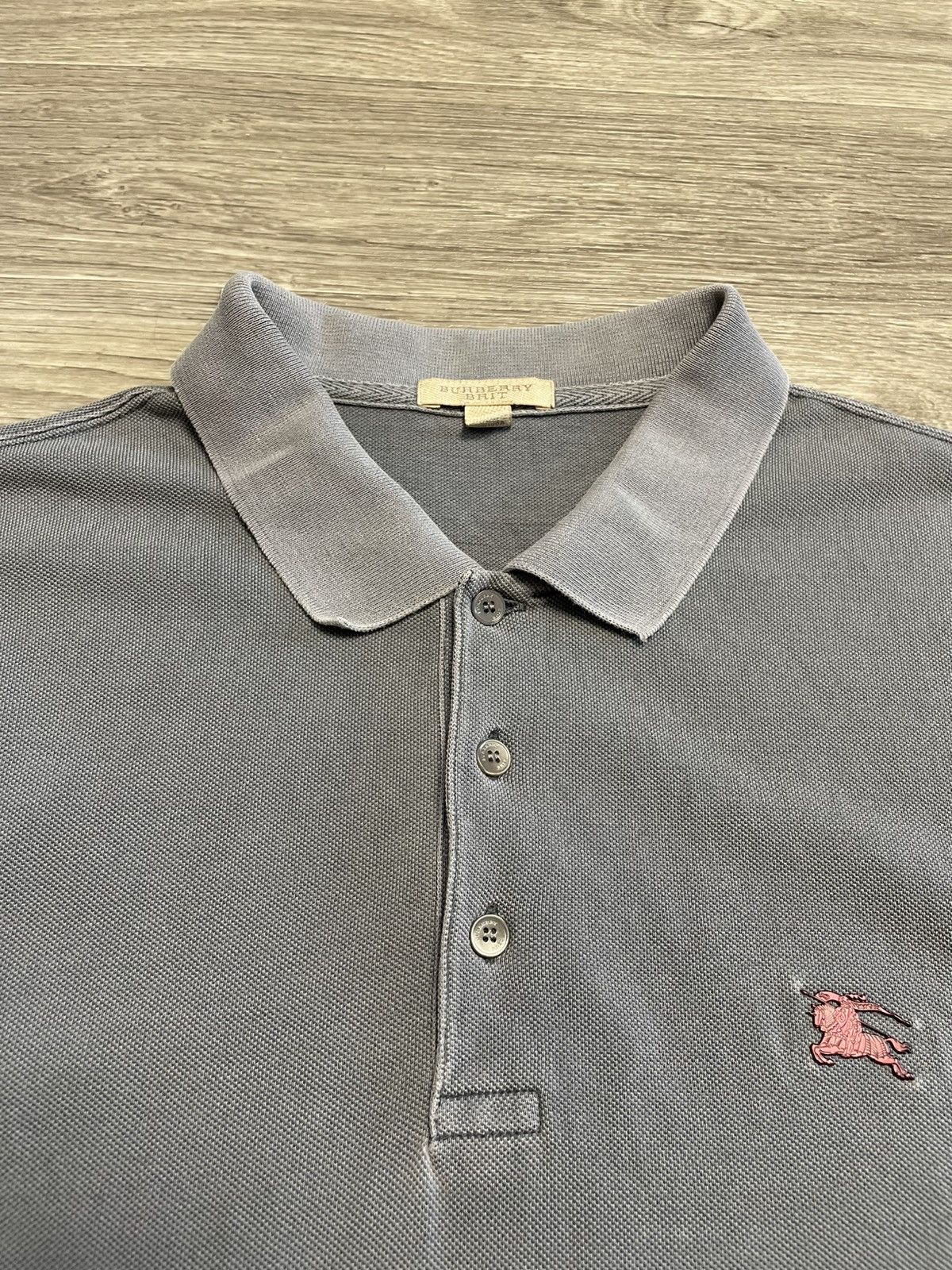 Burberry Burberry Brit Metallic Logo Polo Shirt Size US L / EU 52-54 / 3 - 9 Thumbnail