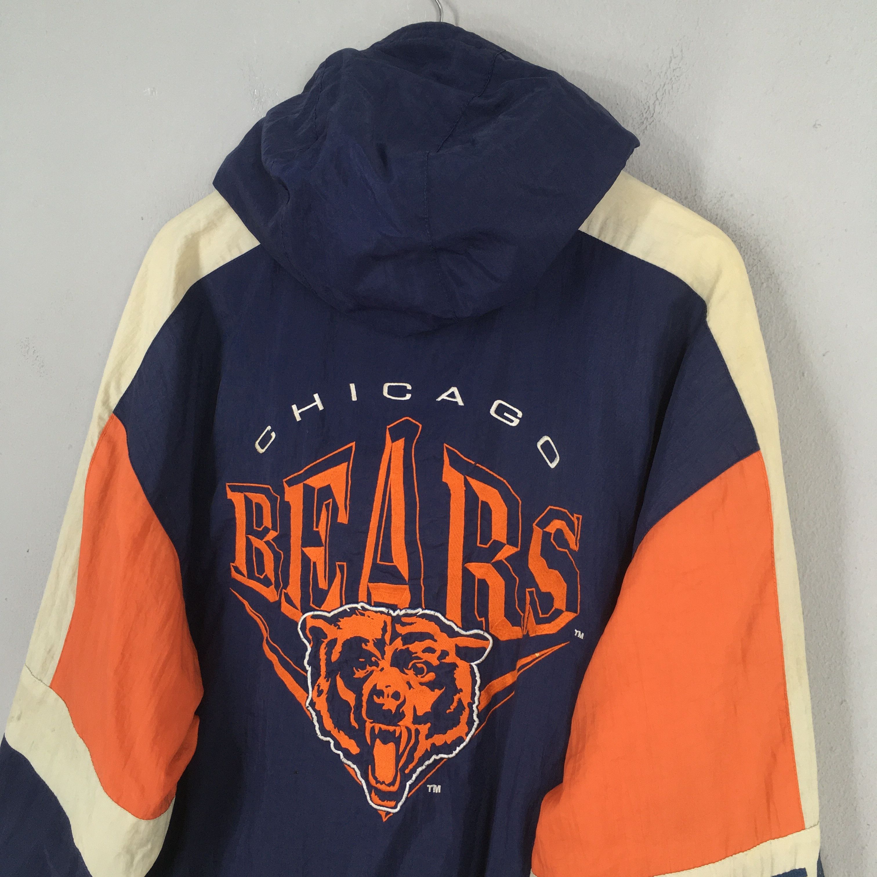 NFL Vintage 90s Chicago Bears NFL Bomber Jacket 2XL Size US XXL / EU 58 / 5 - 12 Thumbnail
