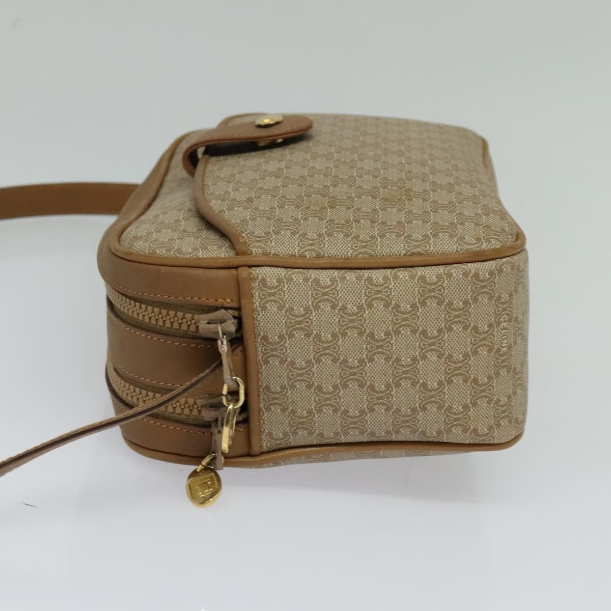 Celine CELINE Macadam Canvas Shoulder Bag Beige Size ONE SIZE - 4 Thumbnail