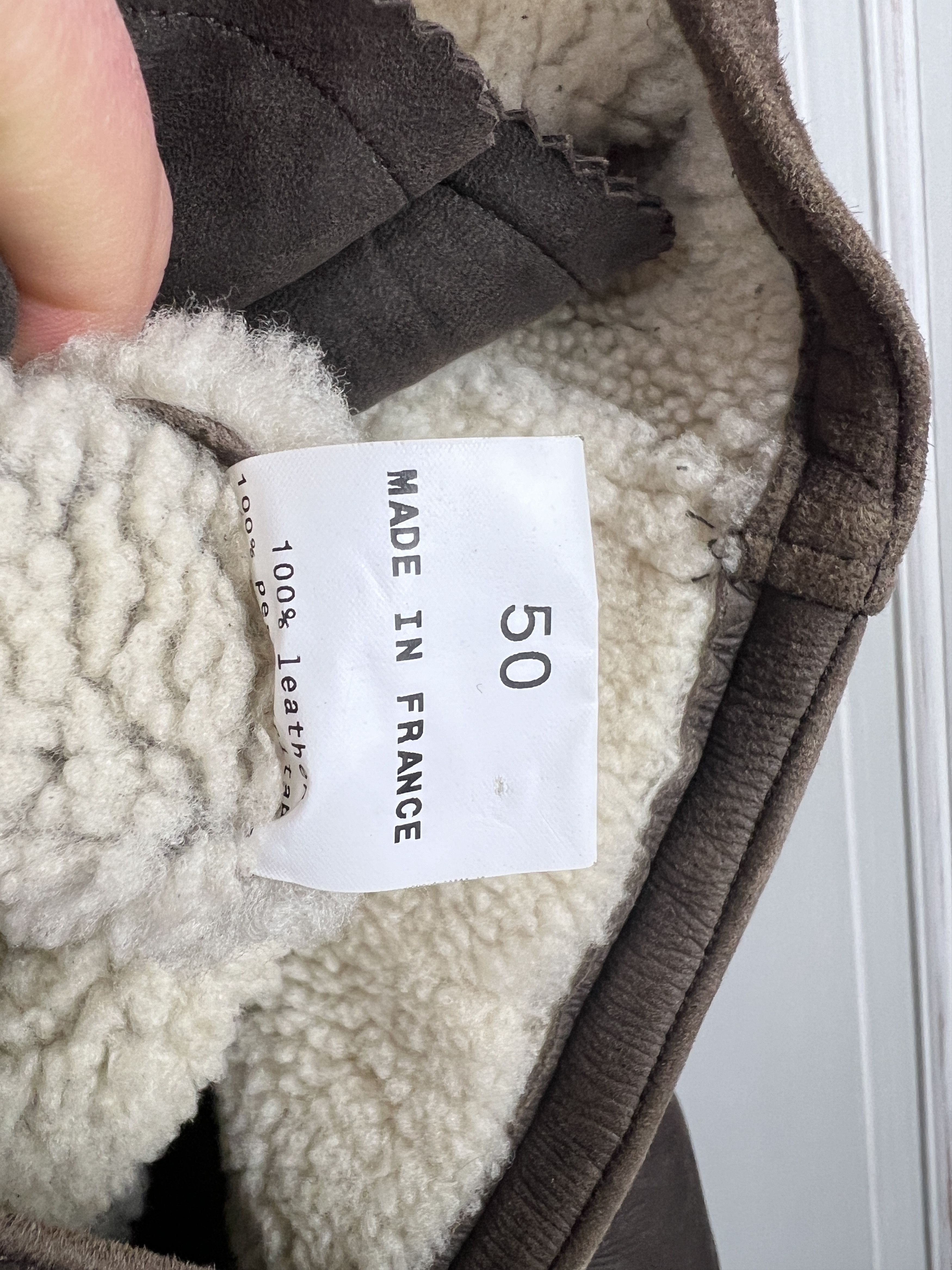 agnes b. Agnes B.homme Sherpa leather jacket wool Size US M / EU 48-50 / 2 - 11 Thumbnail