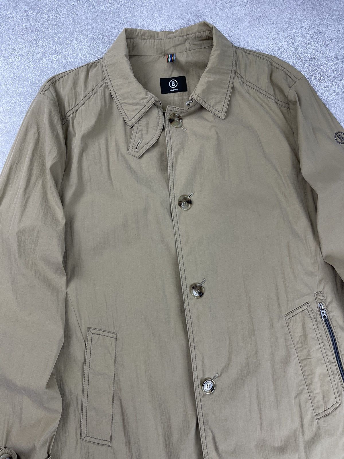 Bogner × Vintage Vintage Bogner Men’s Trench Coat Jacket Size US L / EU 52-54 / 3 - 4 Thumbnail