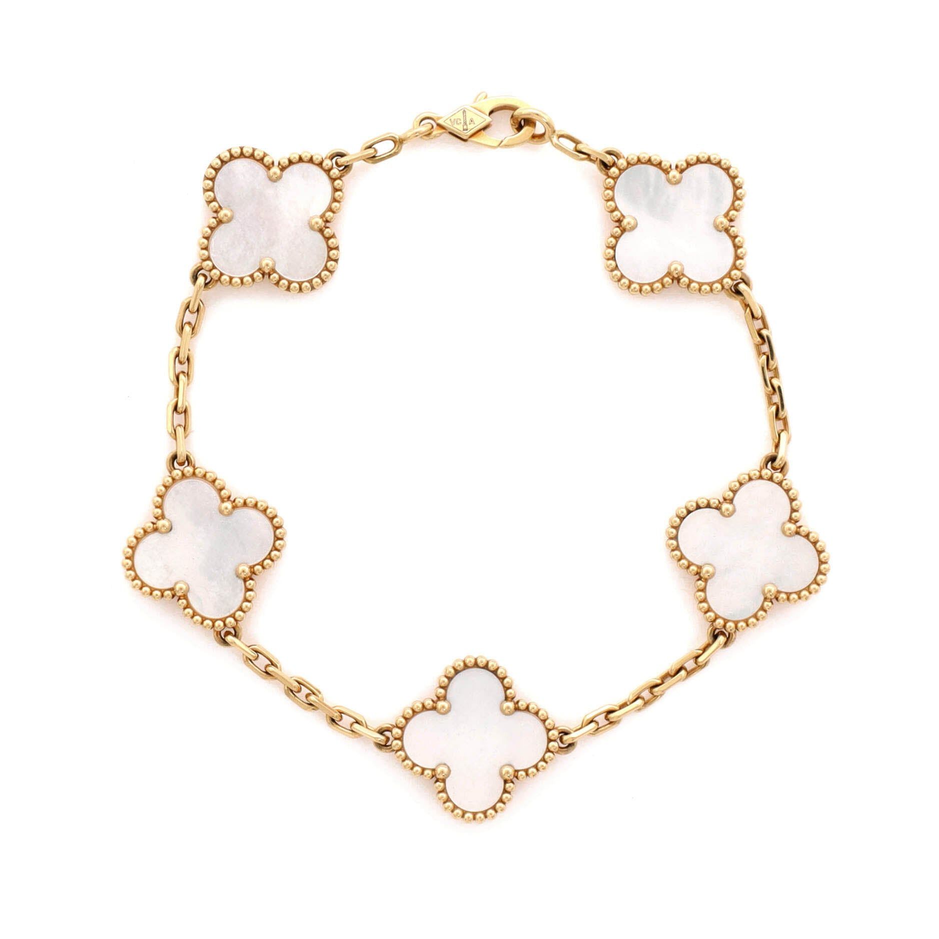 Van Cleef & Arpels Vintage Alhambra 5 Motifs Bracelet Size ONE SIZE - 1 Thumbnail