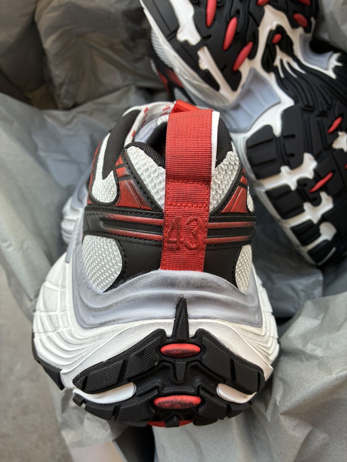 Balenciaga Red Mesh 10XL Sneakers Size US 10 / EU 43 - 5 Thumbnail