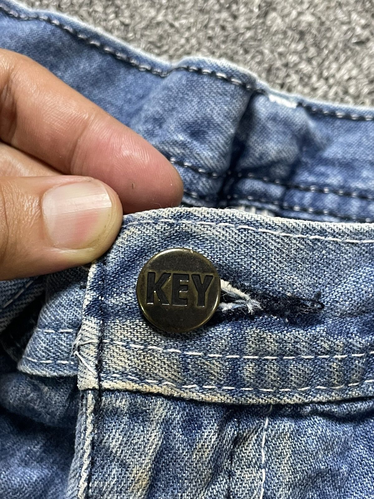 Japanese Brand × Vintage KEY Brand Carpenter Loose Fit Jeans (117) Size US 31 - 7 Thumbnail