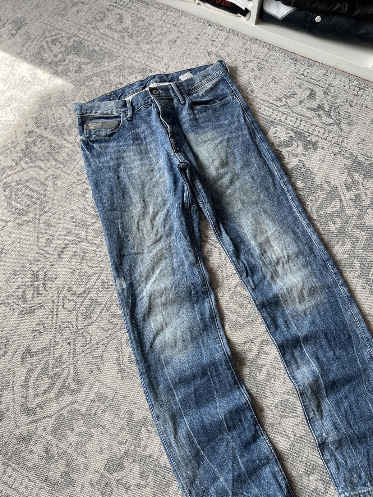 Vintage G star Vintage Jeans Faded Mud Washed Japanese Y2k Distresse Size US 32 / EU 48 - 6 Thumbnail
