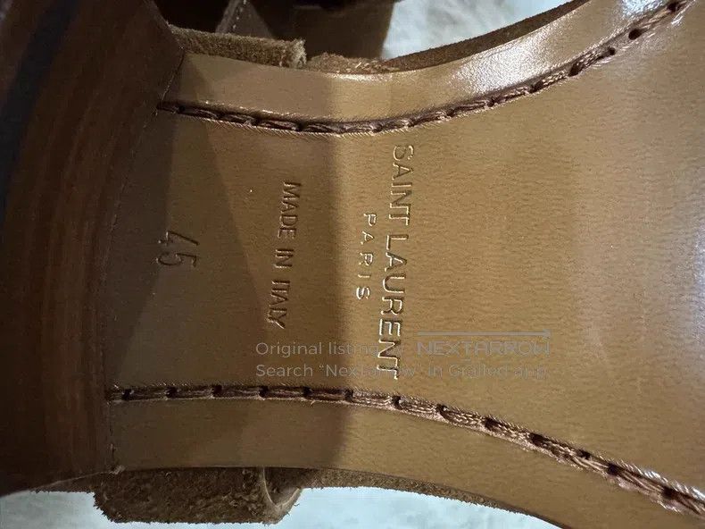 Saint Laurent Paris Saint Laurent Paris Suede Chelsea Boots with Buckle Size US 12 / EU 45 - 6 Thumbnail