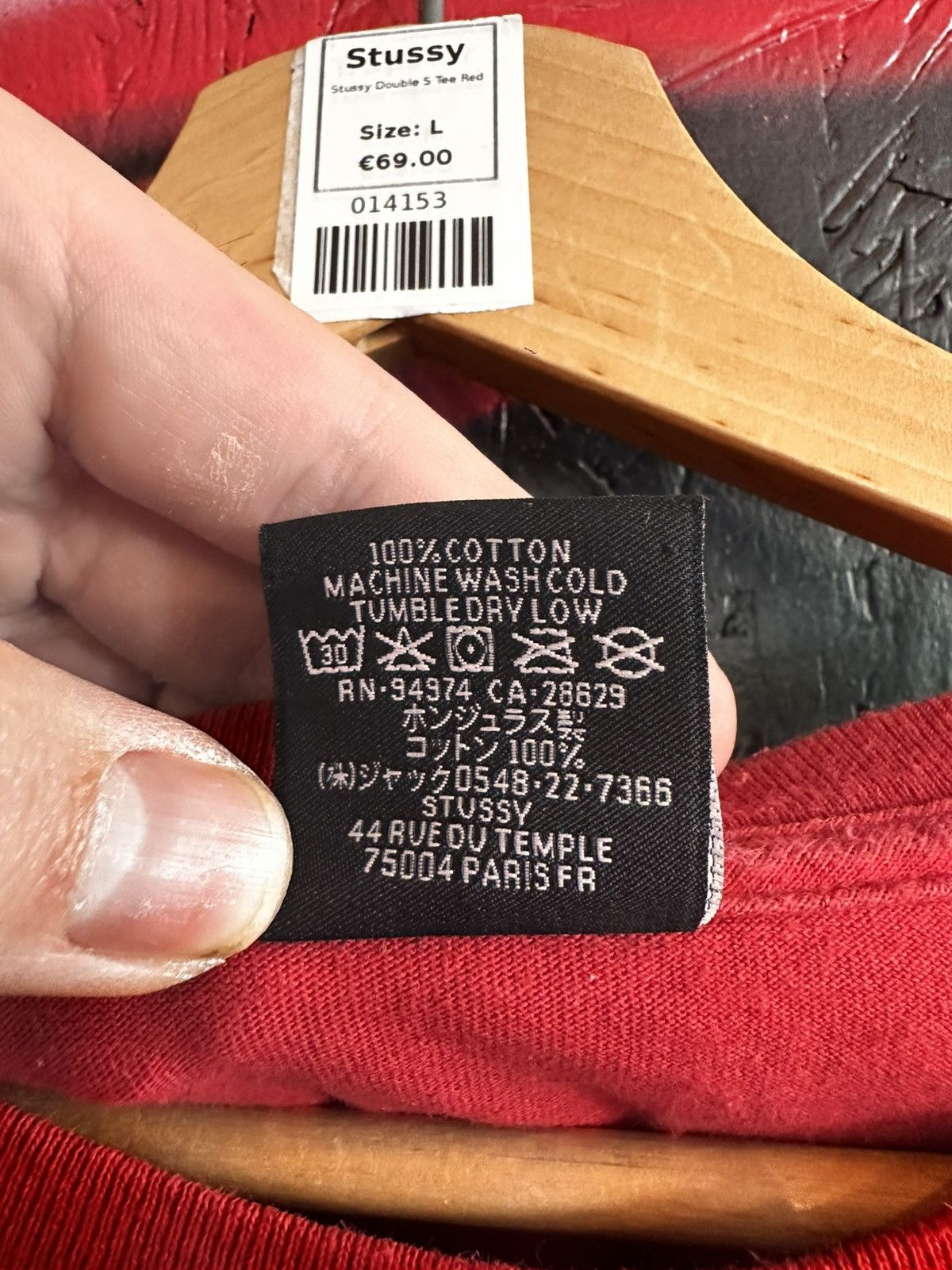 Stussy Stussy SS Link logo T red Size US L / EU 52-54 / 3 - 5 Thumbnail