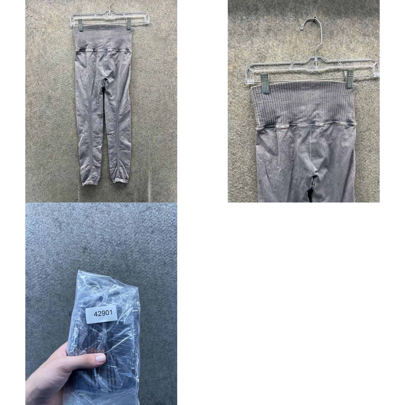 Free People Free People Leggings Womens XS Gray Striped Waist Ankle Elastic High Rise Size 26" / US 2 / IT 38 - 8 Thumbnail