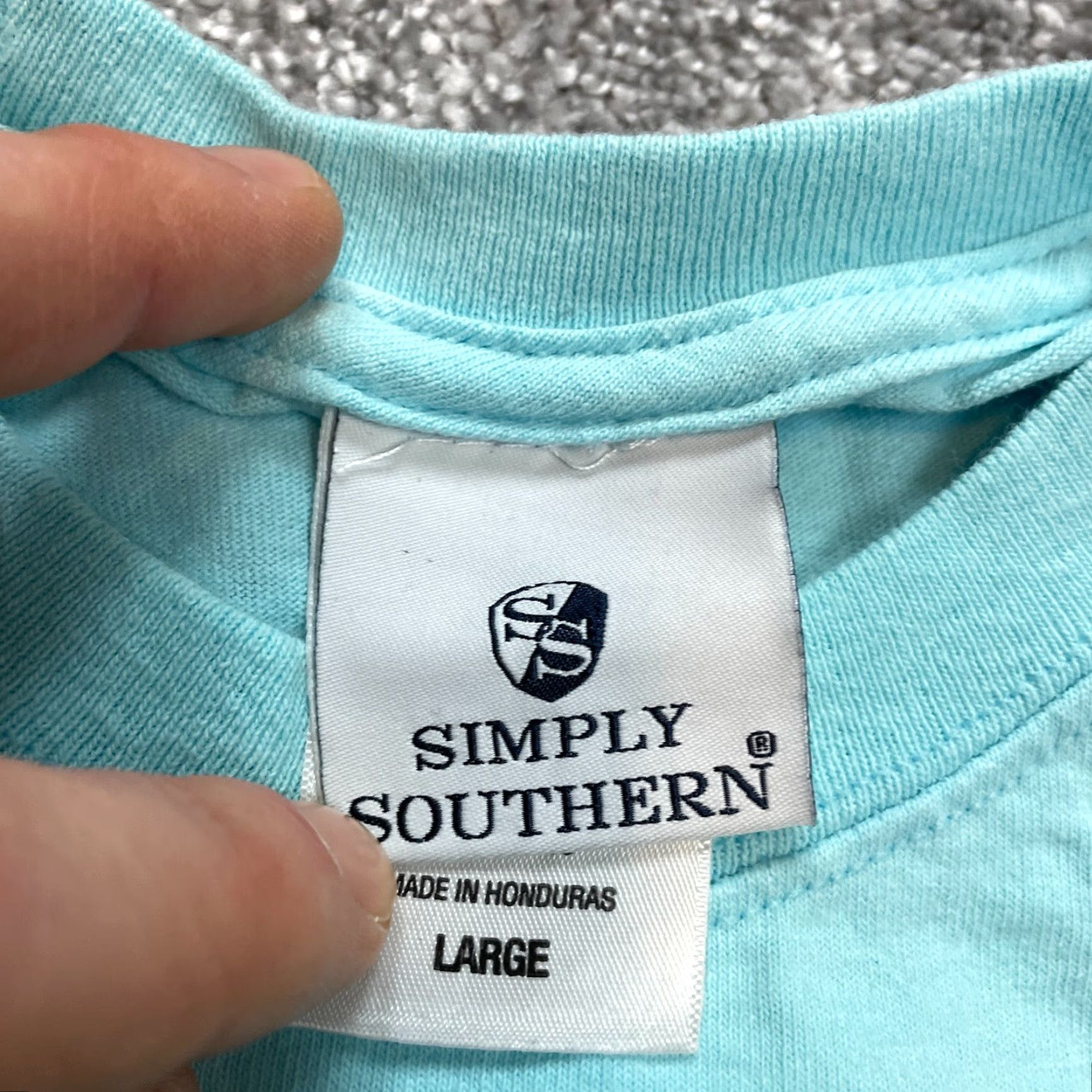 Vintage Simply Southern Shirt Mens Large Light Blue Long Sleeve Ocean Lives Matter Tee Shirt Size US L / EU 52-54 / 3 - 5 Thumbnail