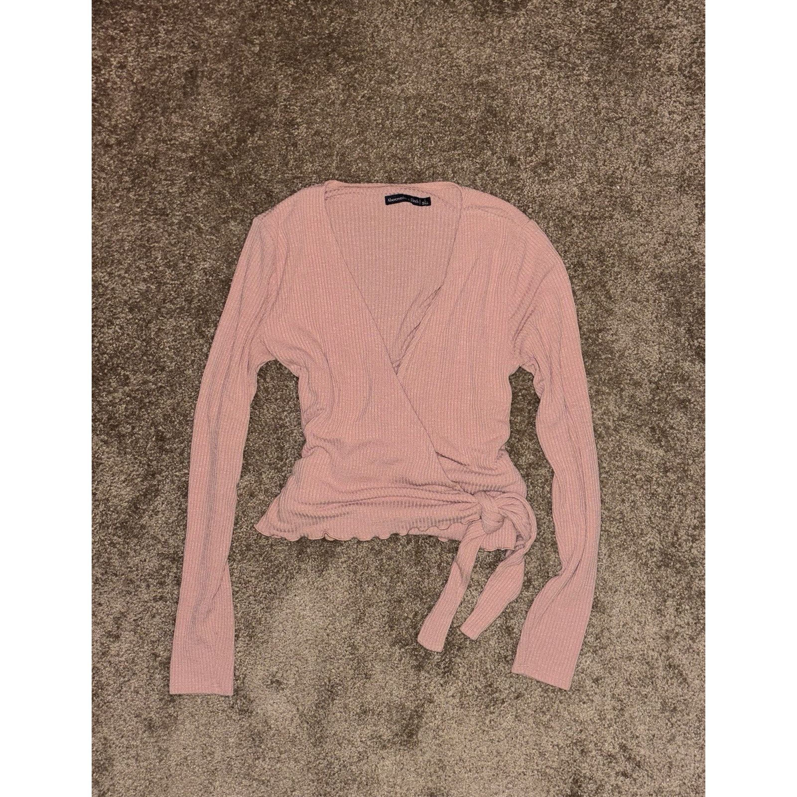 Abercrombie & Fitch Abercrombie & Fitch Ballet Wrap Pink Top Large Y2K Coquette Size L / US 10 / IT 46 - 12 Thumbnail