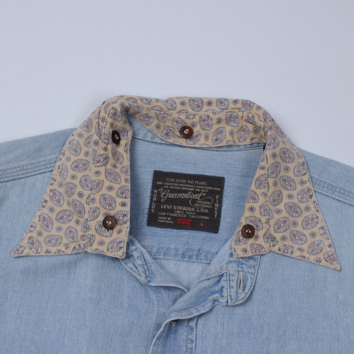 Levi's × Vintage LEVIS Vintage 3 in 1 Collar Guaranteed Jeans Denim Shirt Size US L / EU 52-54 / 3 - 6 Thumbnail