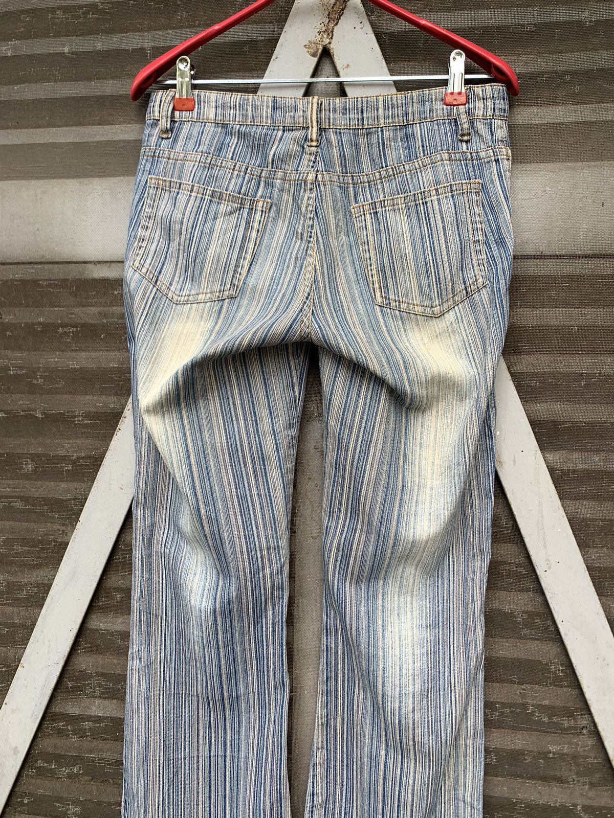 Dolce & Gabbana 👹Vintage DOLCE & GABBANA STRIPED FLAIR JEANS MADE IN ITALY Size US 30 / EU 46 - 16 Thumbnail