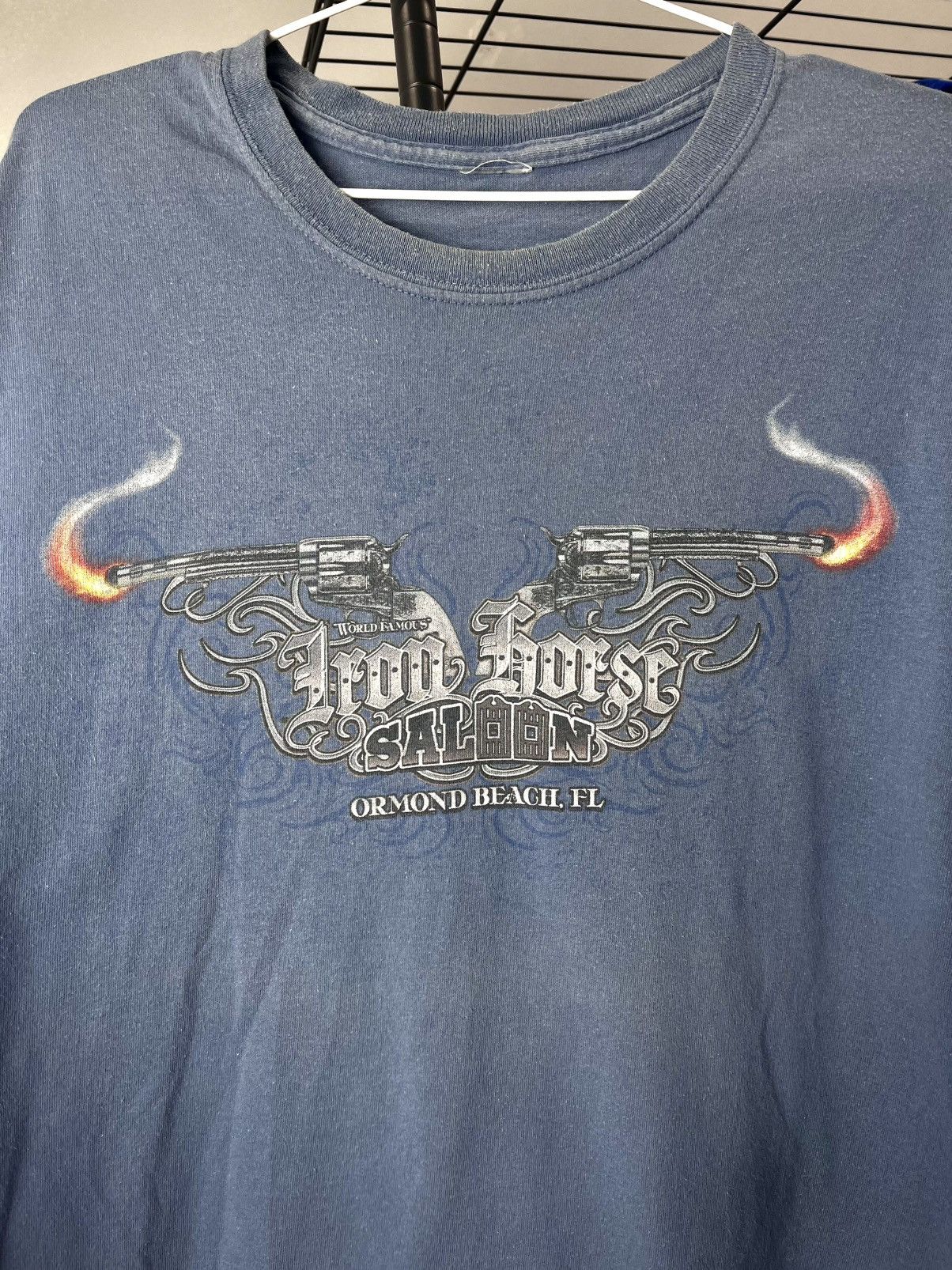 Harley Davidson Vintage Iron Horse Saloon Pistols Revolver Cowboy T Shirt Size US L / EU 52-54 / 3 - 3 Thumbnail