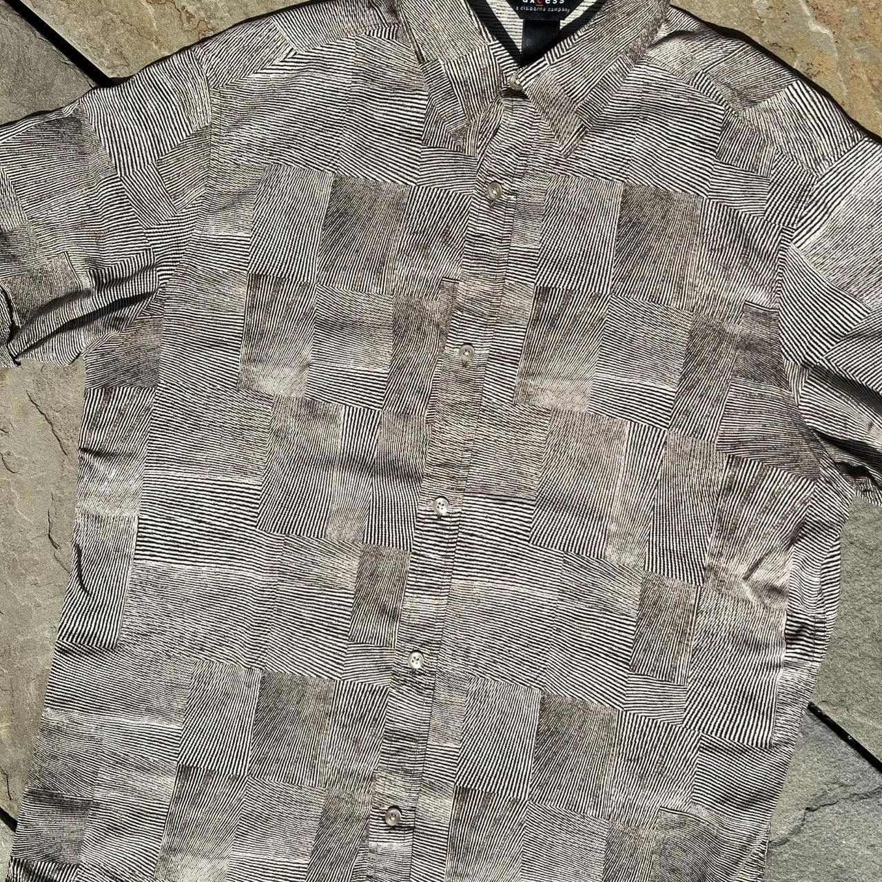 Liz Claiborne Y2K Square Pattern Club Shirt Size US M / EU 48-50 / 2 - 2 Thumbnail