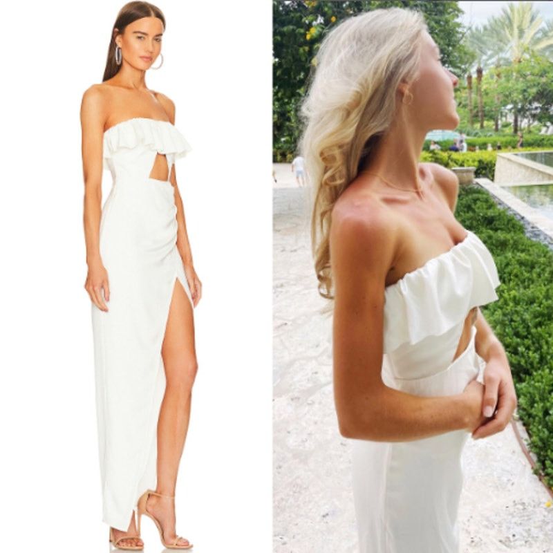 REVOLVE Michael Costello x REVOLVE | NWT Jun Gown in Ivory Maxi XL Size XL / US 12-14 / IT 48-50 - 2 Thumbnail