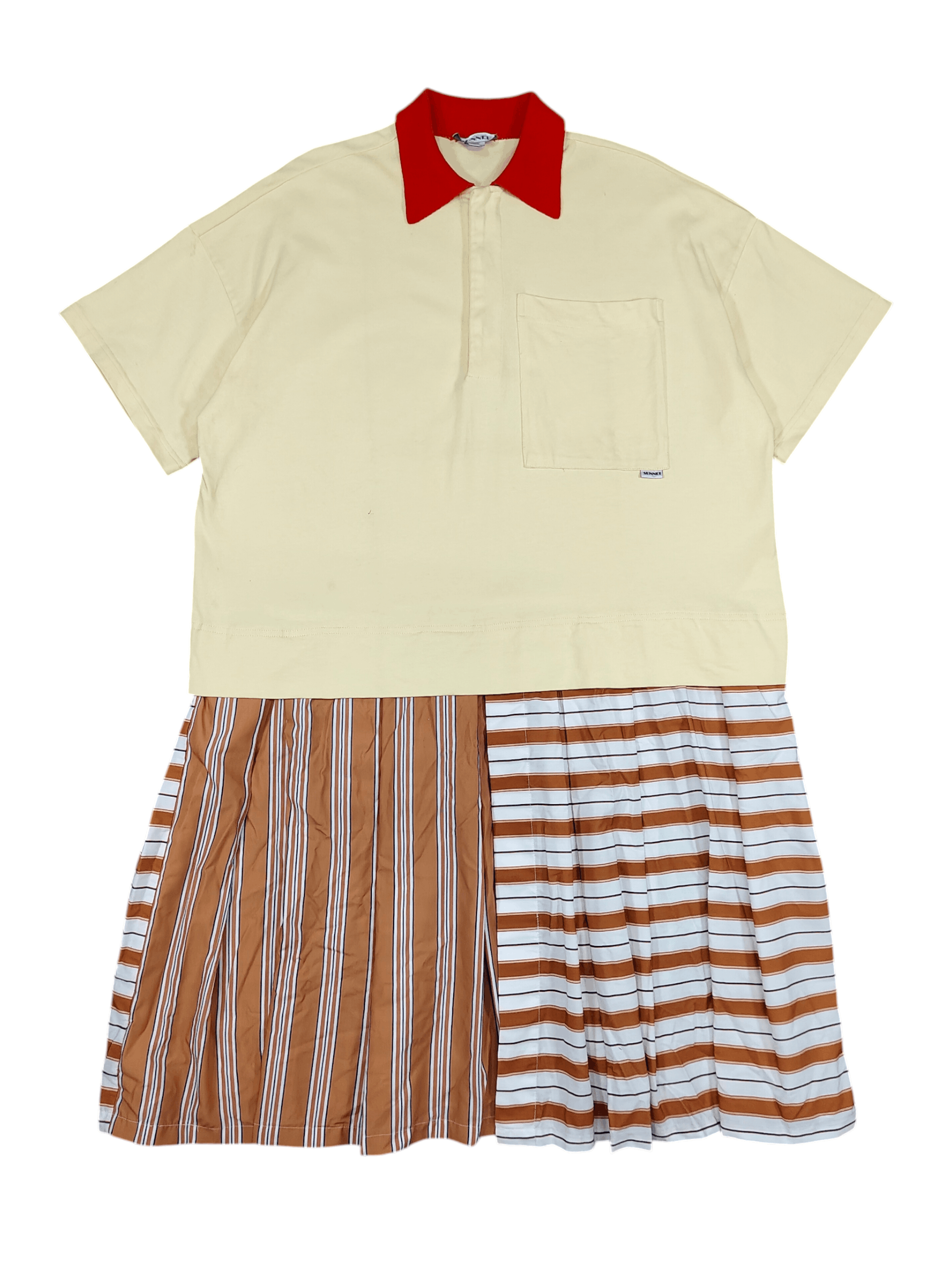 Sunnei 2010s SUNNEI- Hybrid Oversized Color Block Polo Dress Italy Size L / US 10 / IT 46 - 5 Thumbnail