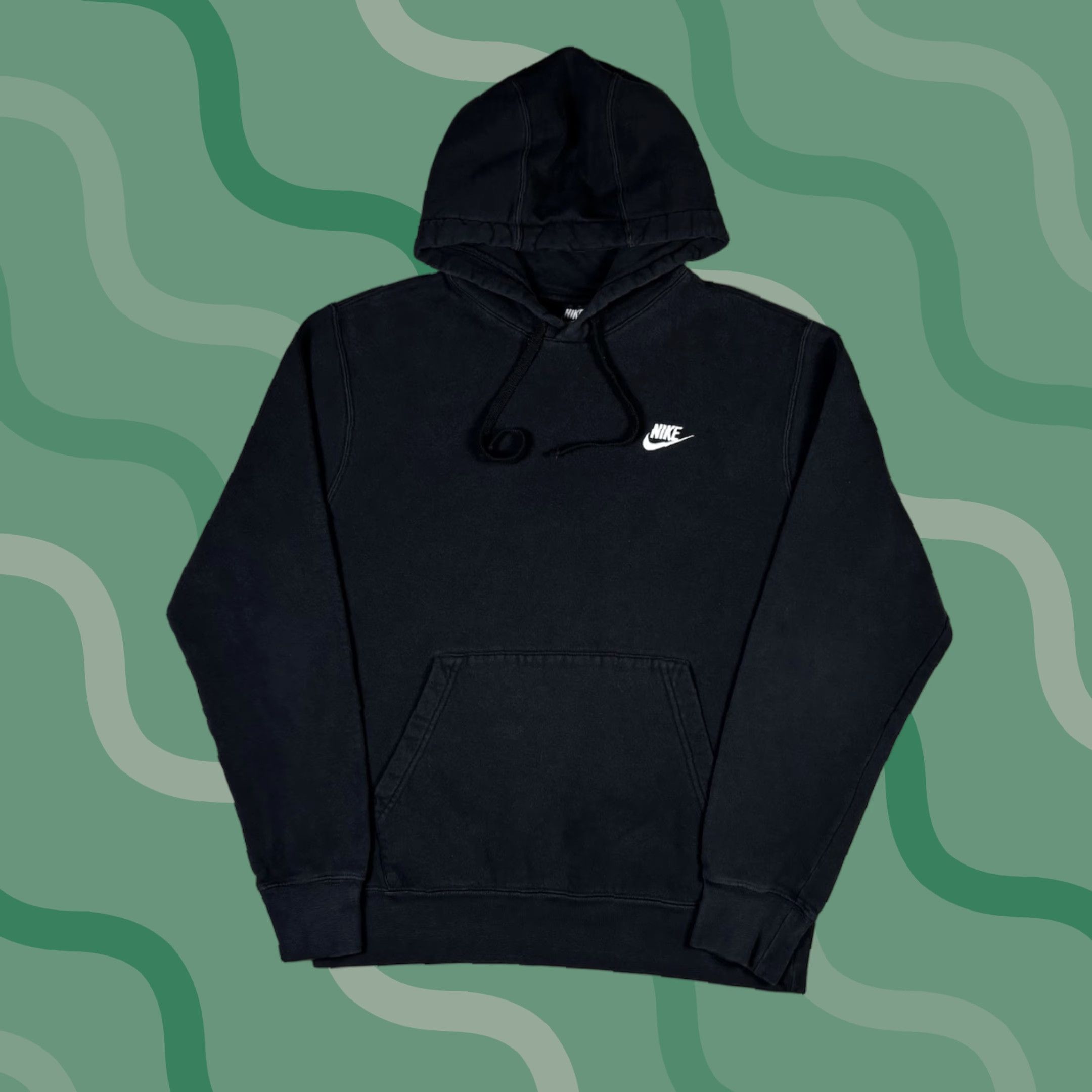 Nike VINTAGE Nike Black Pullover Hoodie Adult Medium Essential Size US M / EU 48-50 / 2 - 1 Thumbnail