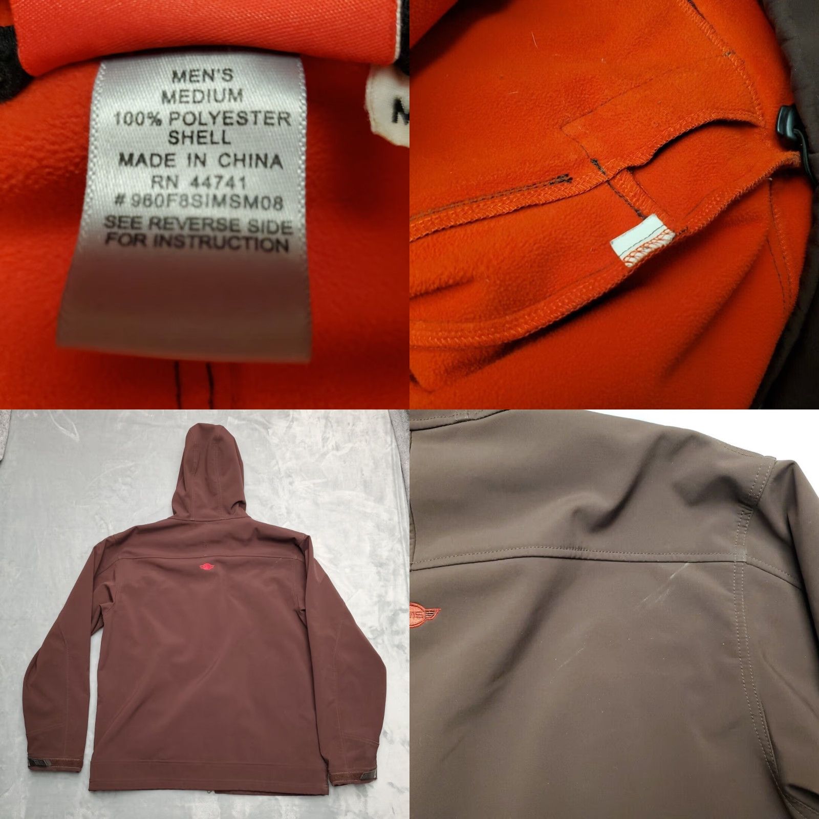 Vintage Simms Jacket Mens M Brown Softshell Fleece Lined Western Outdoors Fishing READ Size US M / EU 48-50 / 2 - 8 Thumbnail