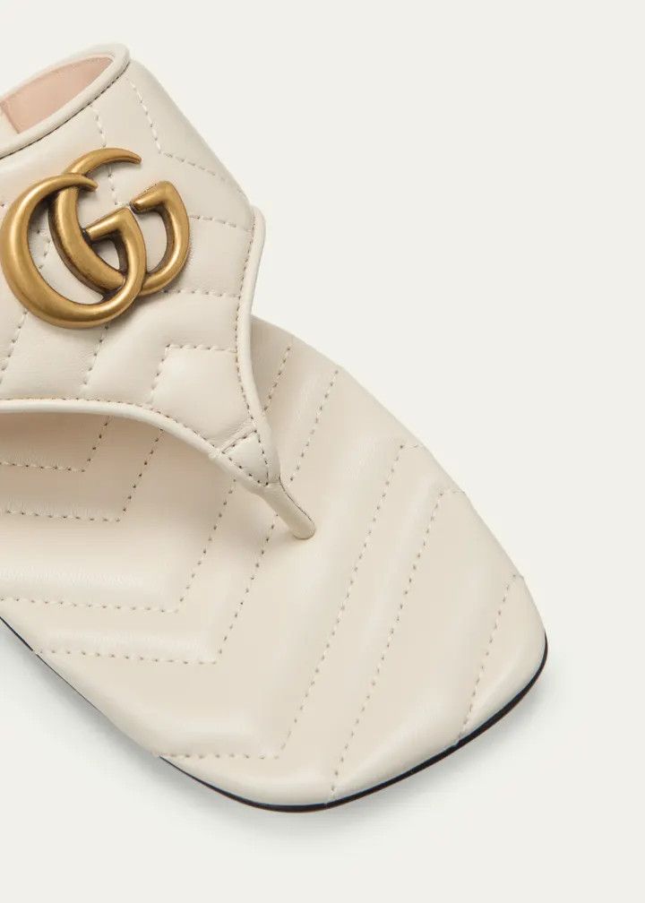 Gucci o1s1wg110425 Double G Thong Sandals in White Size US 8.5 / IT 38.5 - 3 Thumbnail