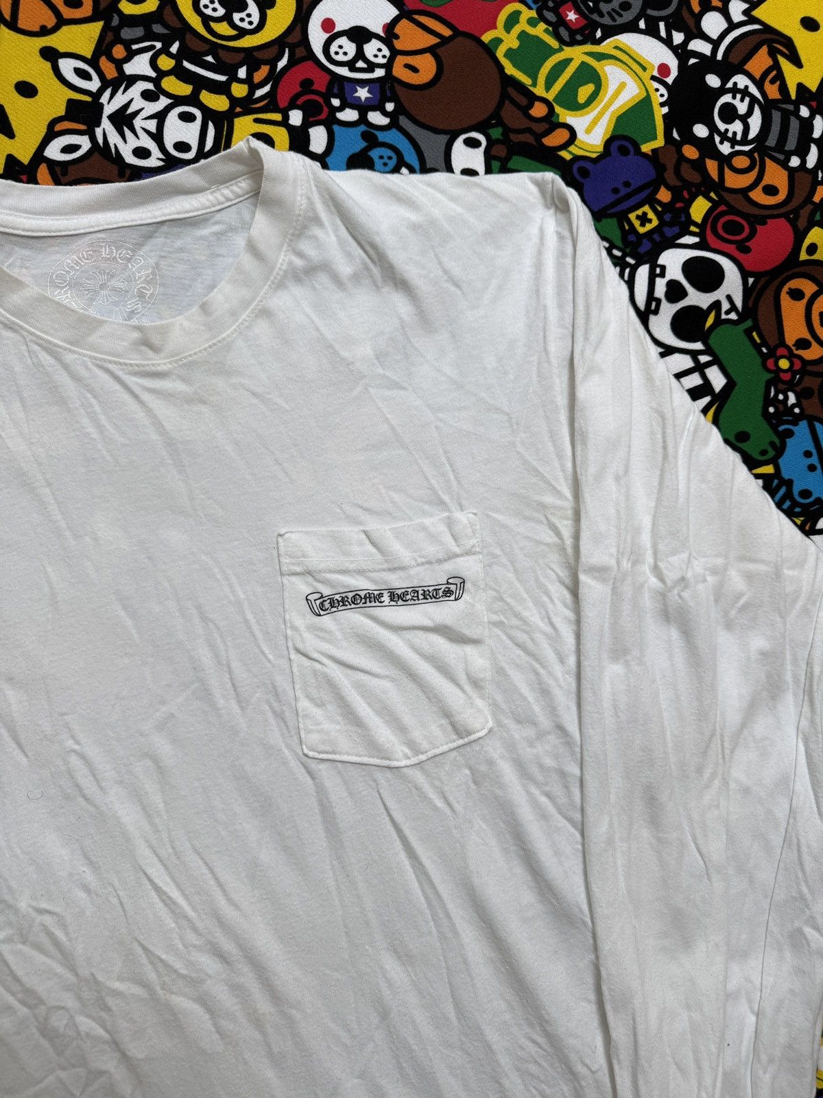 Chrome Hearts Chrome Hearts White Script Logo Long Sleeve Tee Size US L / EU 52-54 / 3 - 4 Thumbnail