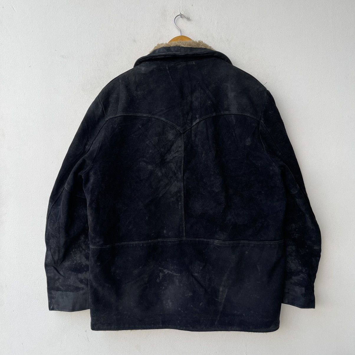 Schott Vintage Schott NYC "Western" Shearling Suede Ranch Coat Size US L / EU 52-54 / 3 - 3 Thumbnail