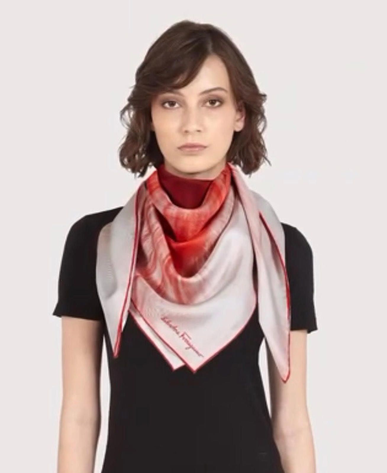 Salvatore Ferragamo Ferragamo Eye Print Silk Scarf Size ONE SIZE - 3 Thumbnail