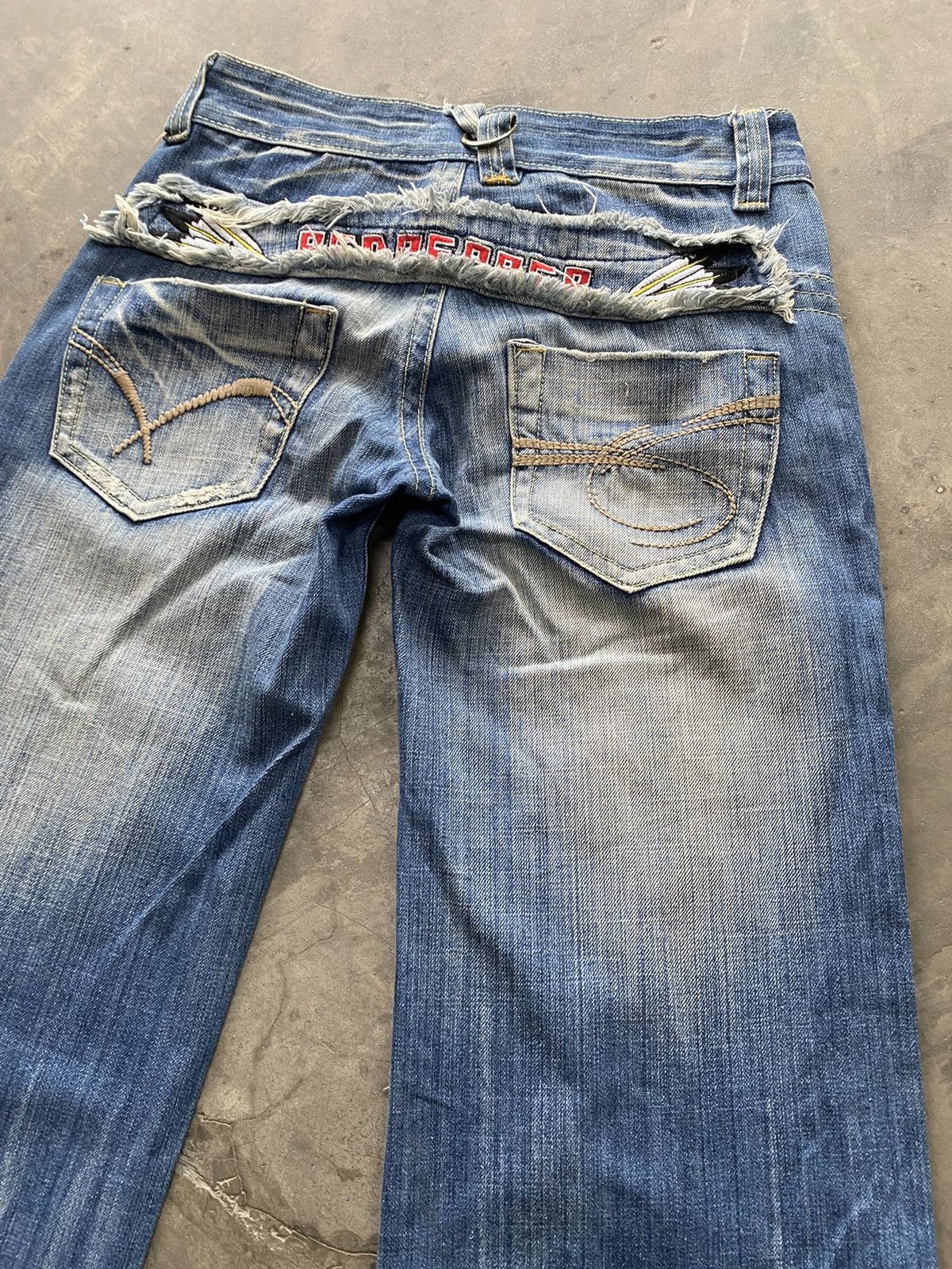 Hysteric Glamour × If Six Was Nine × Le Grande Bleu (L.G.B.) Baggy Flare Japan Red Paper Low Rise Wide Leg Size US 28 / EU 44 - 18 Thumbnail
