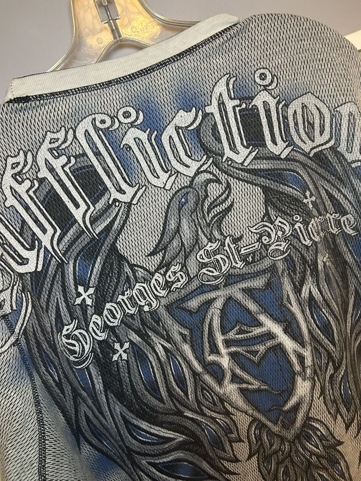 Affliction Rare Affliction George St-Peirre Reversible vintage thermal Size US XL / EU 56 / 4 - 9 Thumbnail