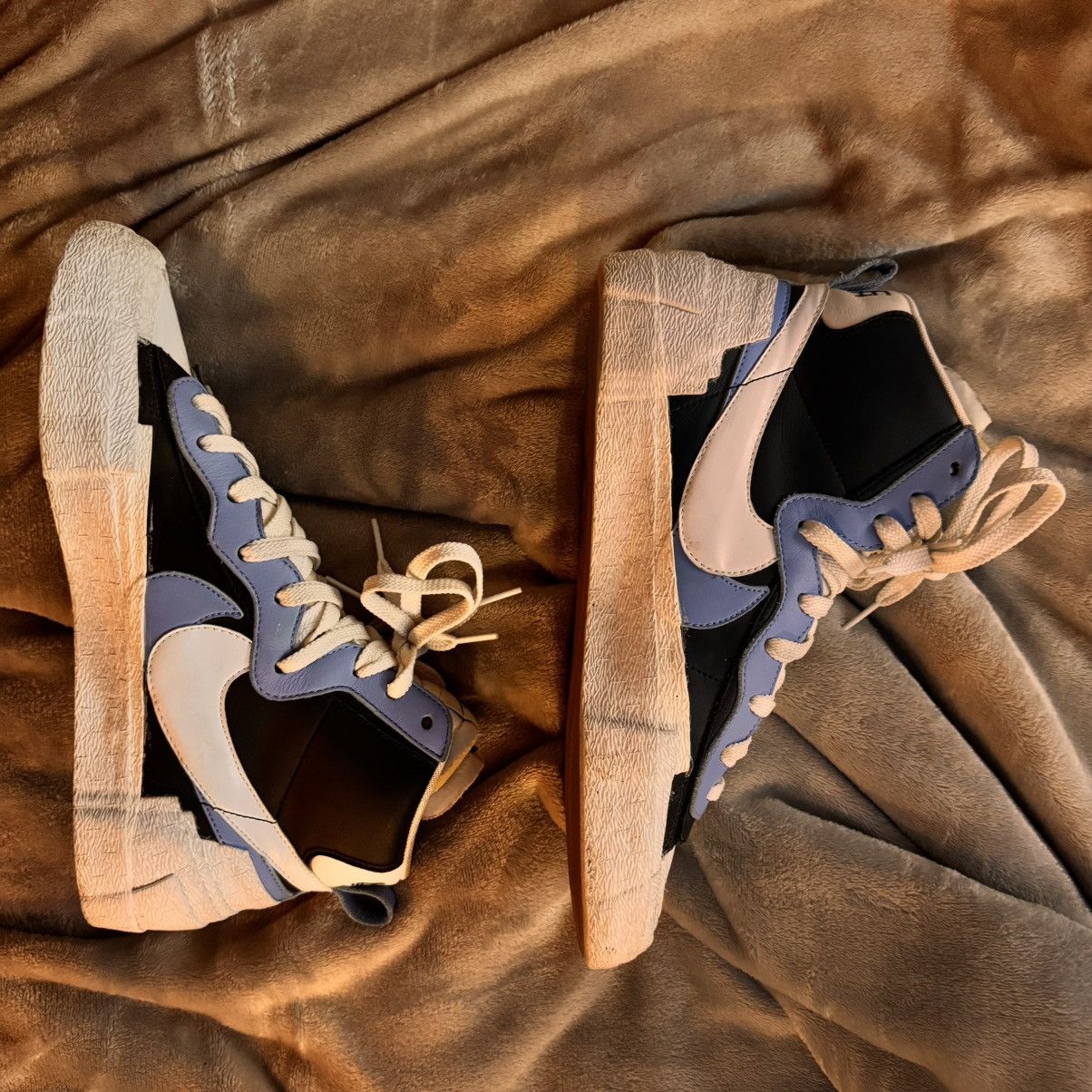 Nike × Sacai Nike Blazer Mid Sacai Black White Blue Size US 10 / EU 43 - 3 Thumbnail