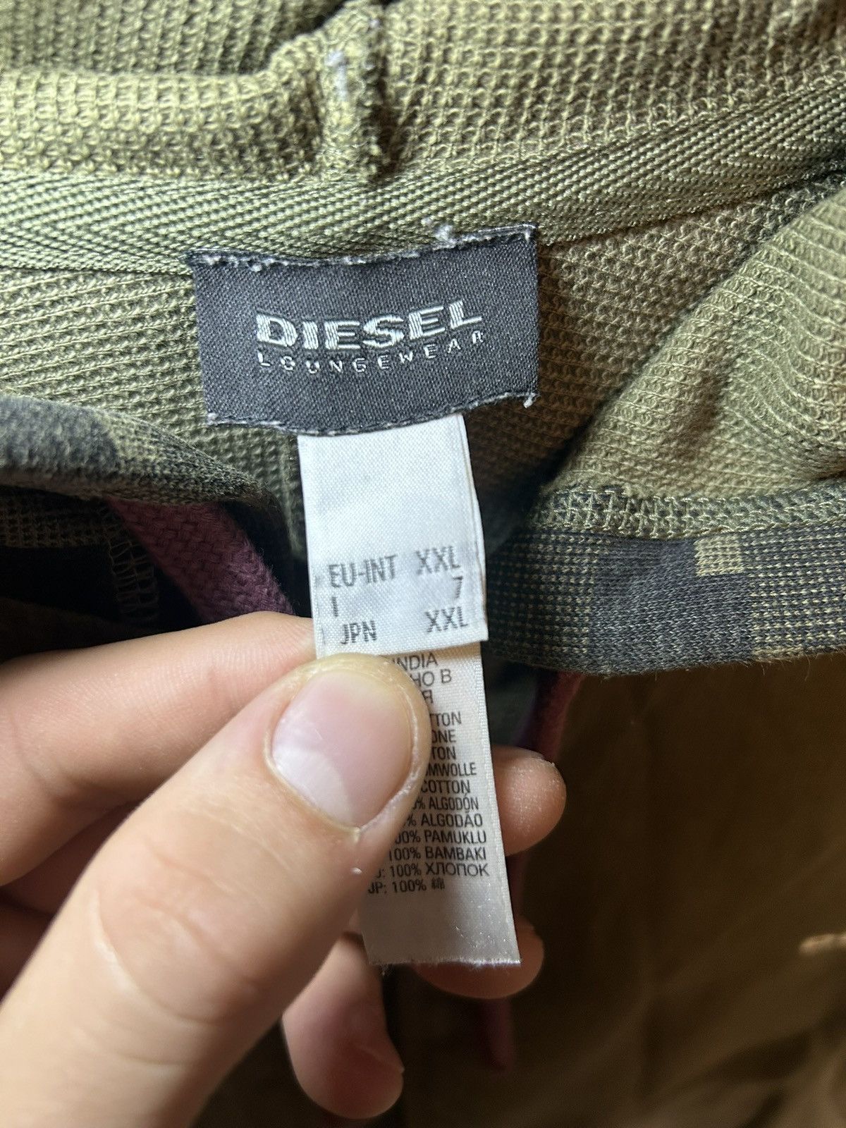 Diesel Vintage Diesel digital camo thermal zip-up hoodie Size US XL / EU 56 / 4 - 4 Thumbnail