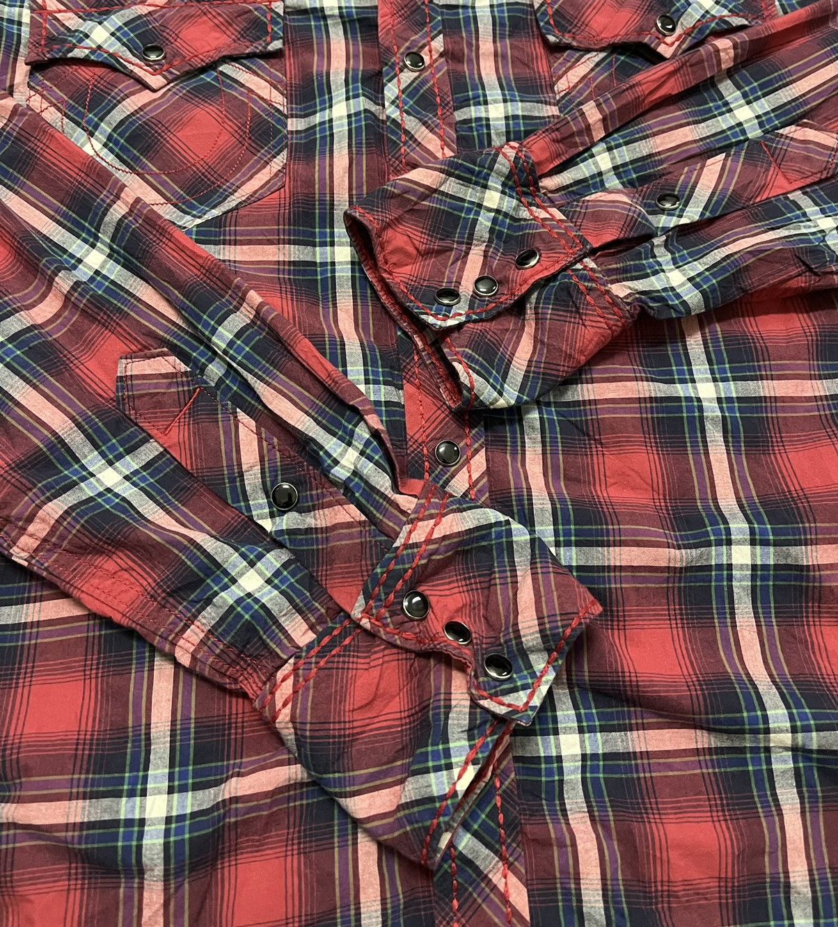 True Religion TRUE RELIGION Western Flannel Rare Button Up Shirt Size US XL / EU 56 / 4 - 7 Thumbnail