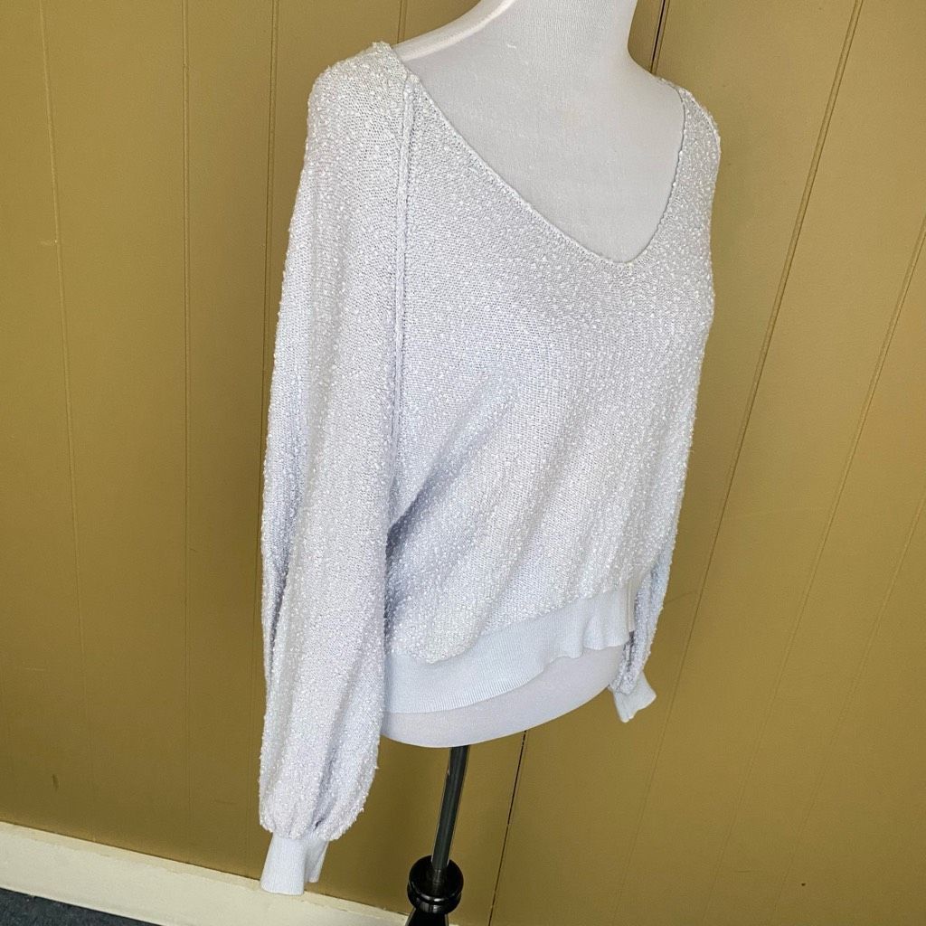 Free People Free people women S v-cut Longsleeve textured sweater light Size S / US 4 / IT 40 - 4 Thumbnail
